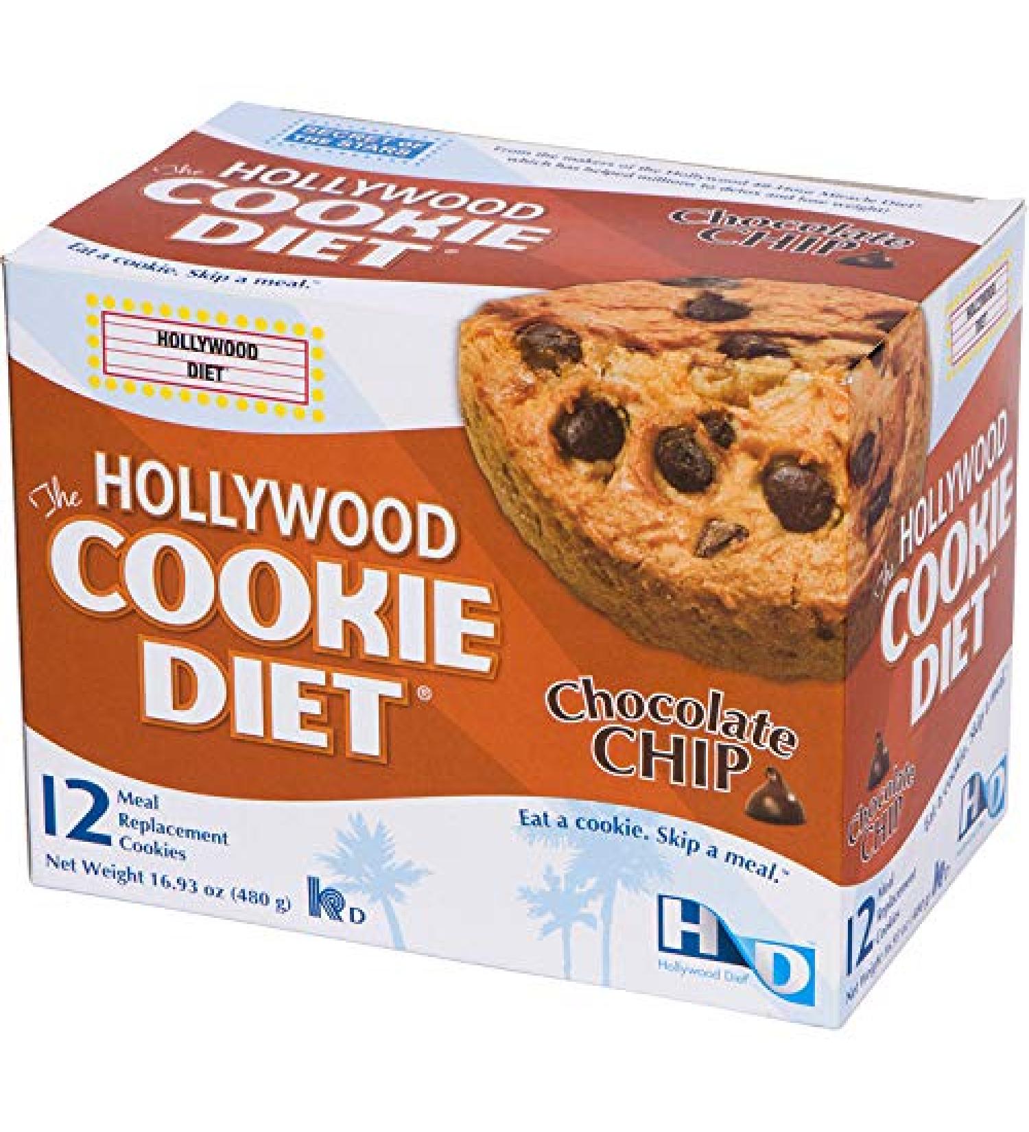 Hollywood Cookie Diet Chocolate Chip - 4 Boxes | Delicious Weight Loss Treats - Buy Online on GoSupps.com