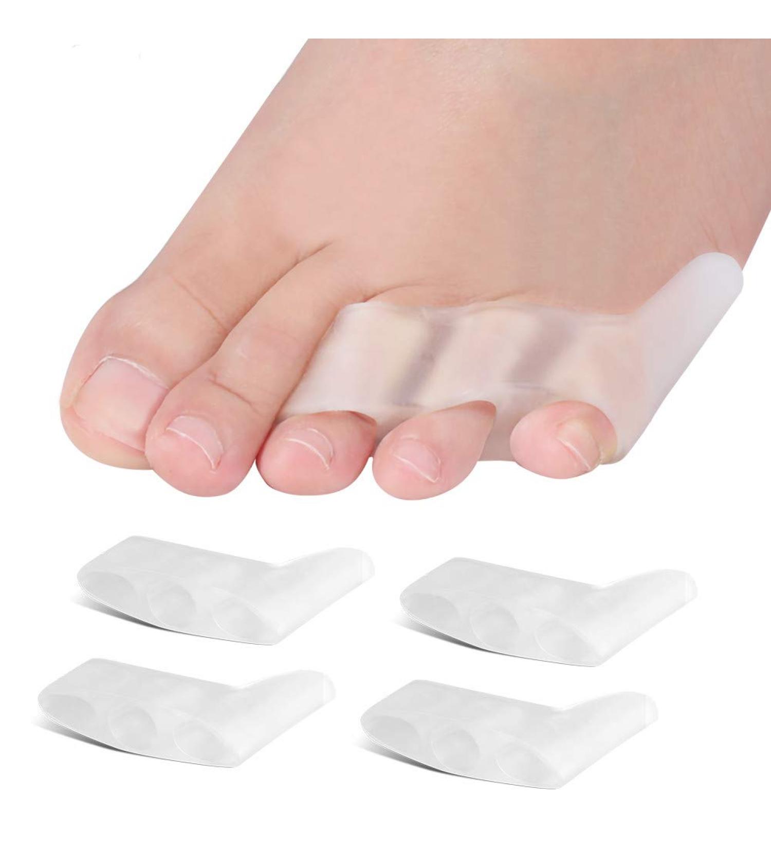 Pinky Toe Separator and Bunion Corrector for Pain Relief - Silicone Gel Protectors for Calluses, Blisters, Corns - Fits Men and Women - Buy Online on GoSupps.com