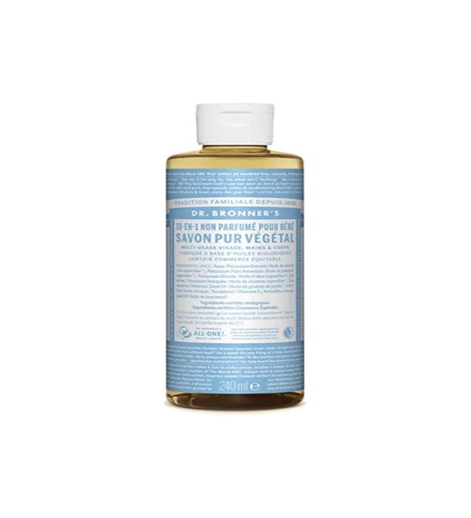 Dr.Bronner's Savon pur v g tal Non parfum Pour b b 240ml