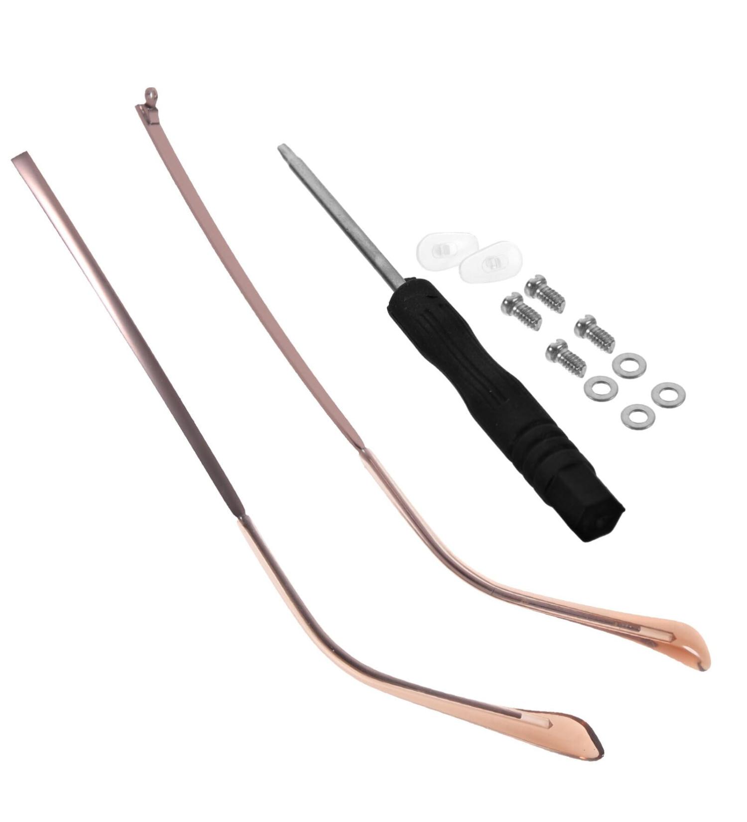 Ultechnovo Sunglasses Repair Set - 2 Pairs Metal Replacement Arms for Glasses & Sunglasses | DIY Glasses Brackets | Durable Coffee Style - Buy Online on GoSupps.com