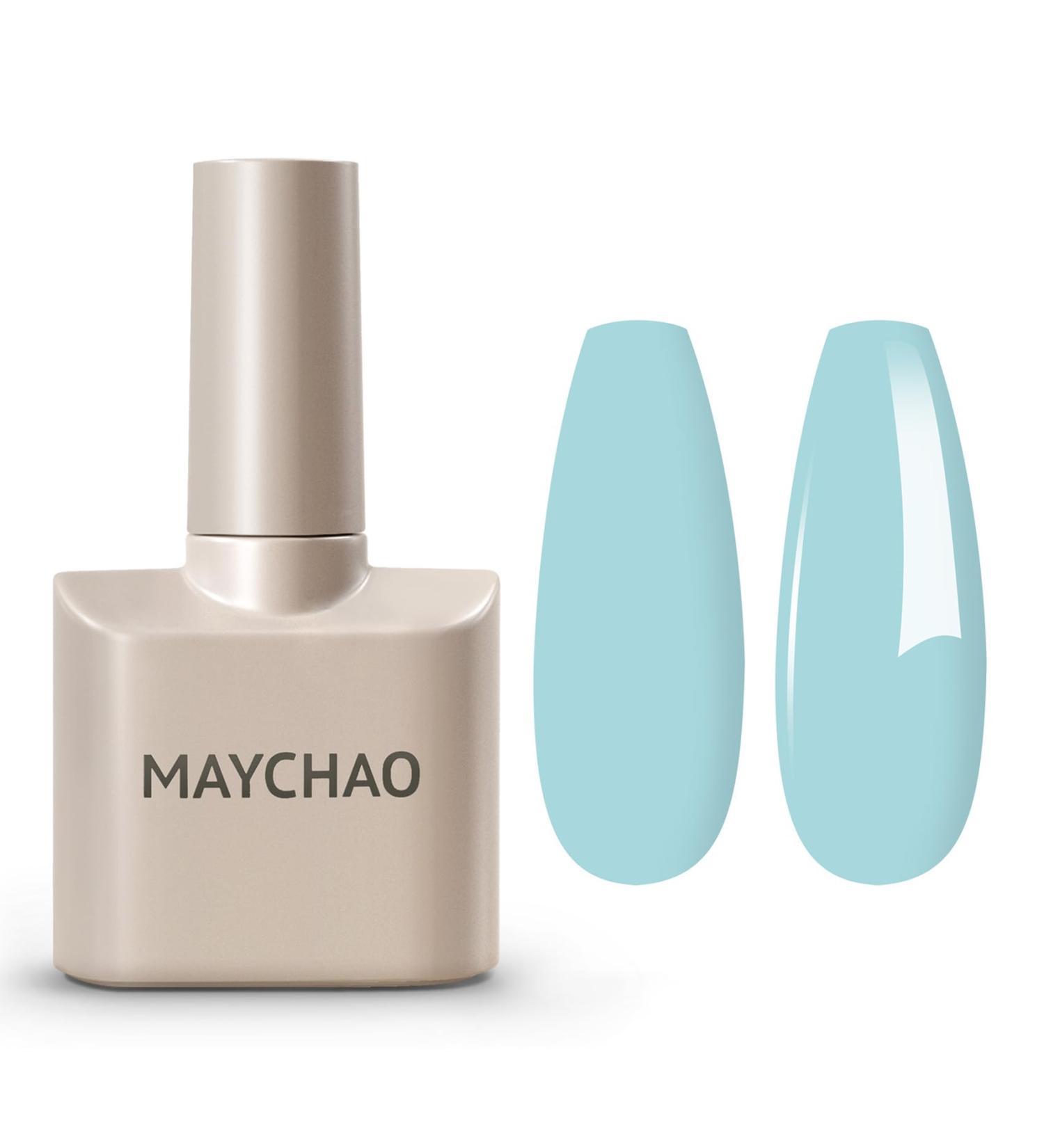MAYCHAO 15ML Light Blue Gel Nail Polish 1Pc Cerulean Blue Gel Polish Soak Off UV LED Blue Nail Polish Gel Nail Art Starter Manicure Salon DIY at Home 0.5 OZ - Buy Online on GoSupps.com