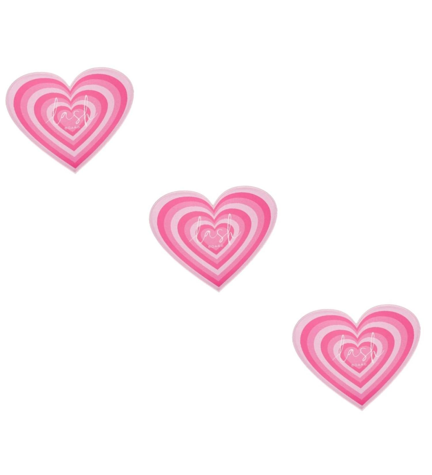 Buy POPETPOP Heart-Shaped Eyelash Plates - 3pcs Acrylic Trays for Lash Extensions | International Shipping Available - Buy Online on GoSupps.com