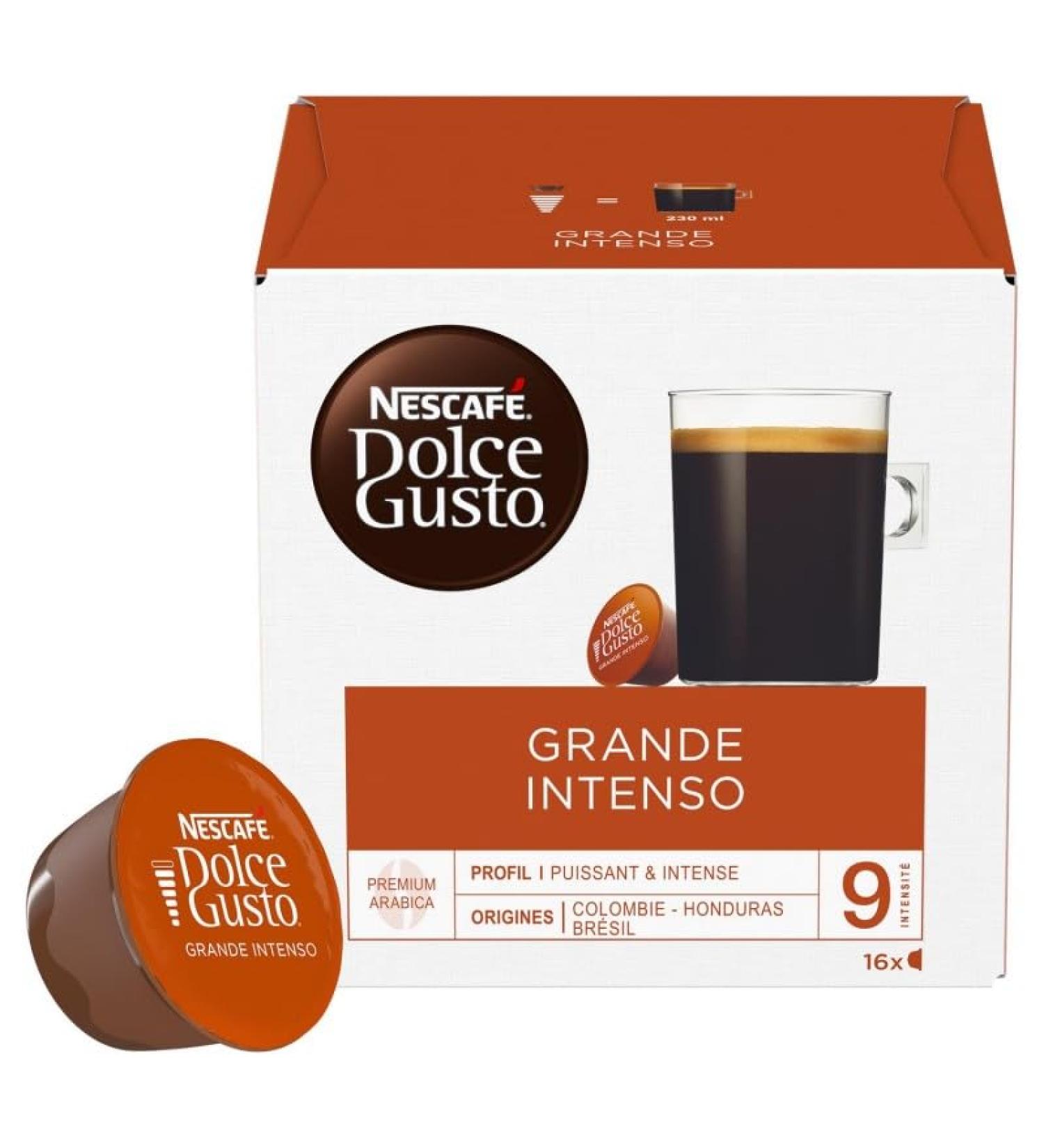 Grocery store DOLCE GUSTO-Nescaf Grande Intenso 16 Capsules Coffee Intensity 9 144G-Pack of 3-Sold by the pack - Buy Online on GoSupps.com
