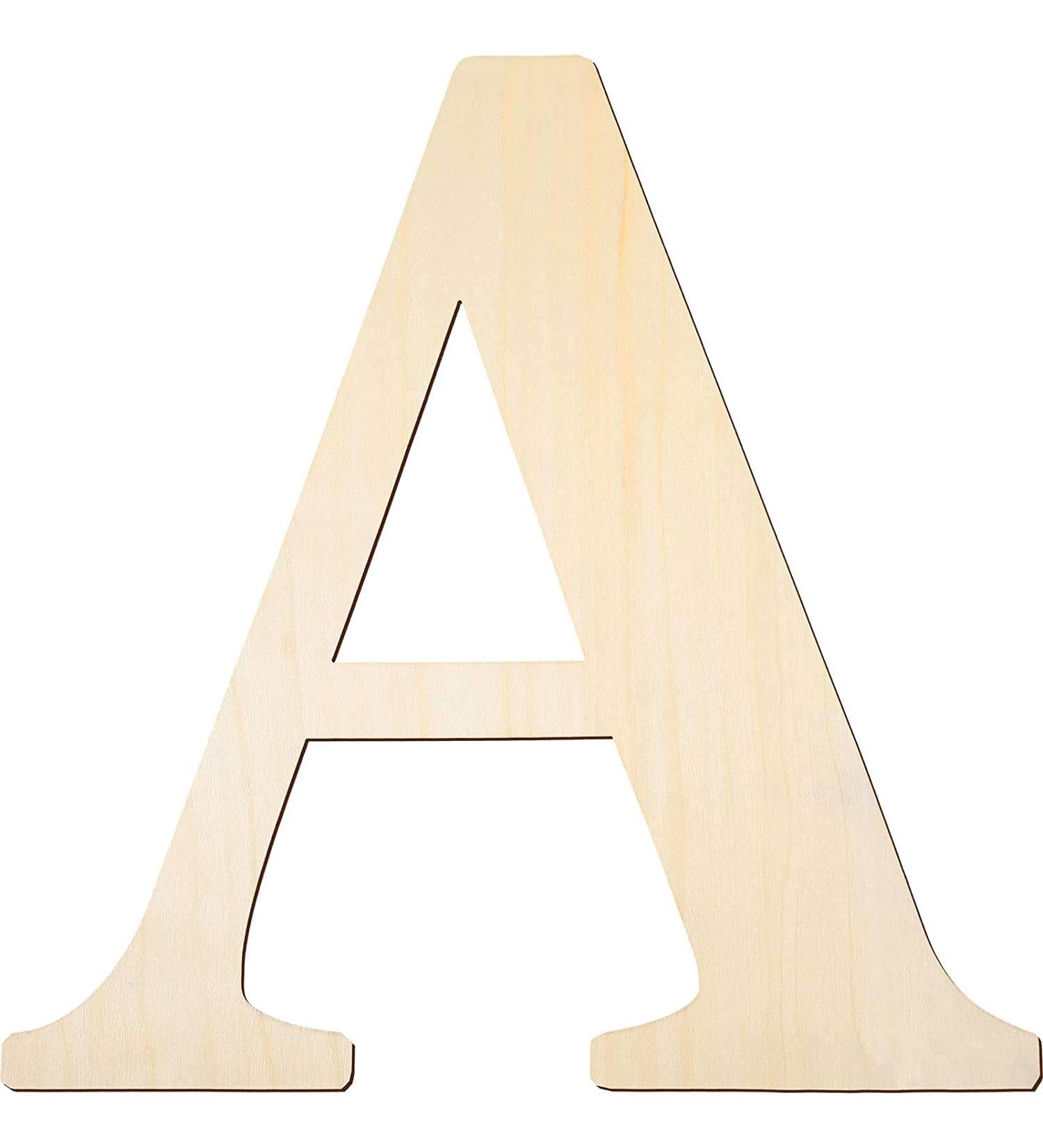 YRONTY 12 Inch Wooden Letter A - Blank Unfinished Wood for Painting, Crafts & Home Wall Decor - Buy Online on GoSupps.com