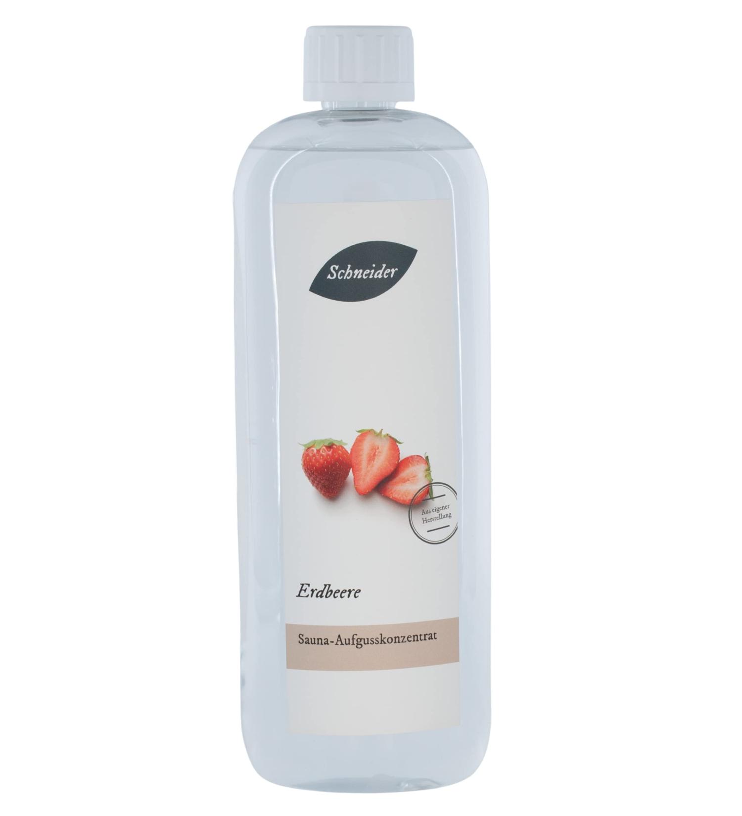 Saunabedarf Schneider Strawberry Infusion Concentrate - Sweet & Fresh Sauna Essence - 1000ml for an Invigorating Experience - Buy Online on GoSupps.com