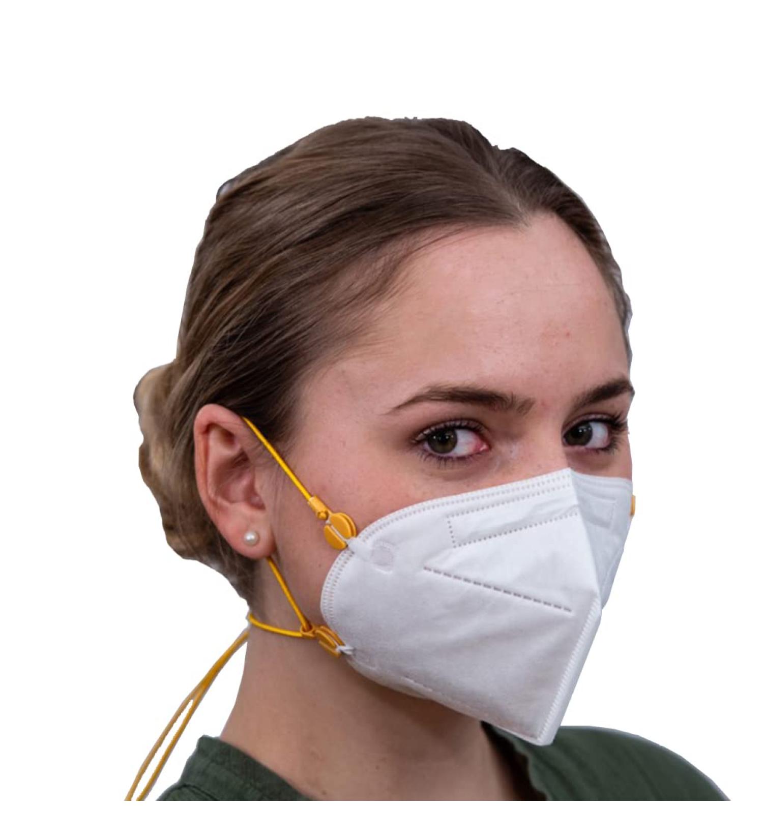 Kela Mask Holder - Perfect Fit & Park | Mask Extension Strap & Cord - Mouth Protection - 2 Pieces - Black - Buy Online on GoSupps.com