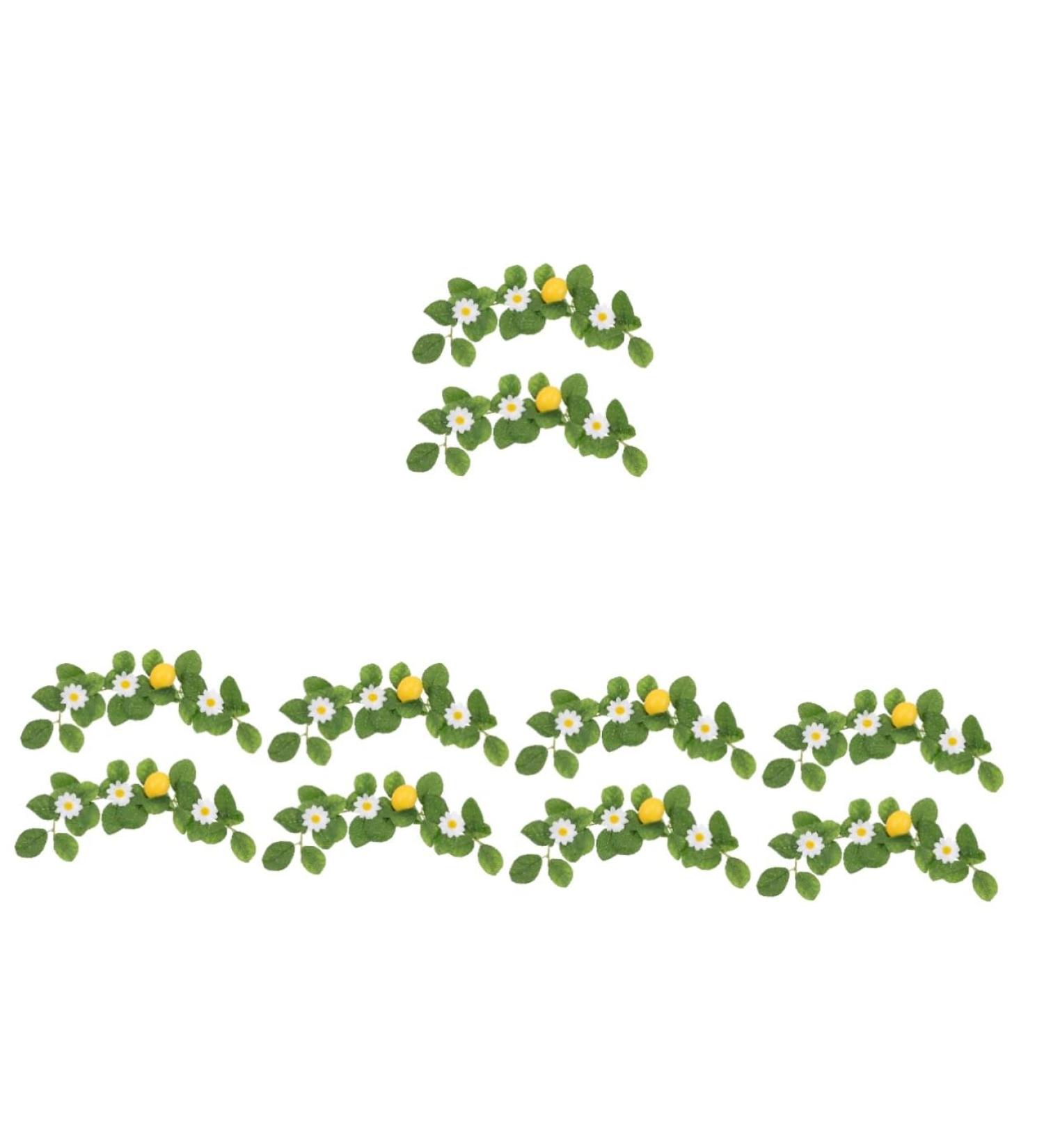 Zerodeko 10 Pcs Simulation Lemon Pendant Decor for Home Artificial Eucalyptus Leaves Wall Hooks Decorative Artificial Vines Flower Plants Faux Plants Plastic Pomegranate Fruit Household Yellowx5pcs 38x10cmx5pcs - Buy Online on GoSupps.com