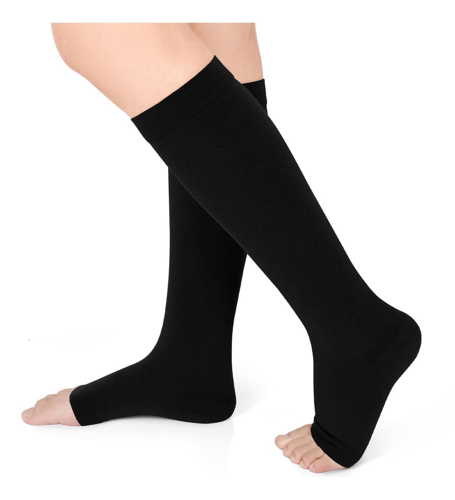Evolyline Medical Compression Stockings for Women & Men - 20-30 mmHg Thrombosis & Support Socks for Varicose Veins - Black Ankle Length - Buy Online on GoSupps.com