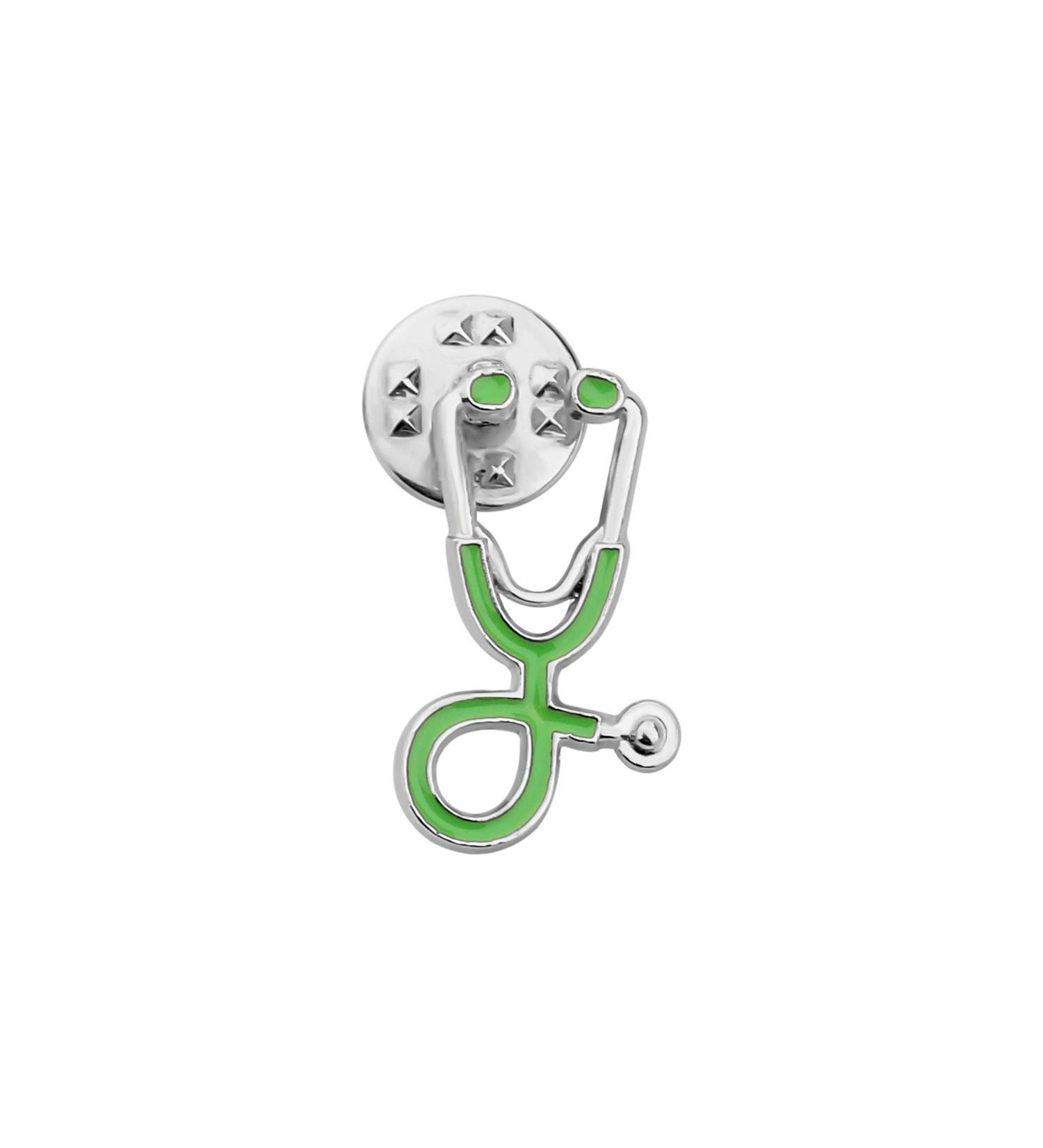 Buy Nurse Stethoscope Enamel Pin | Medical Brooch Gift for Doctors & Nurses - Green-S - Buy Online on GoSupps.com