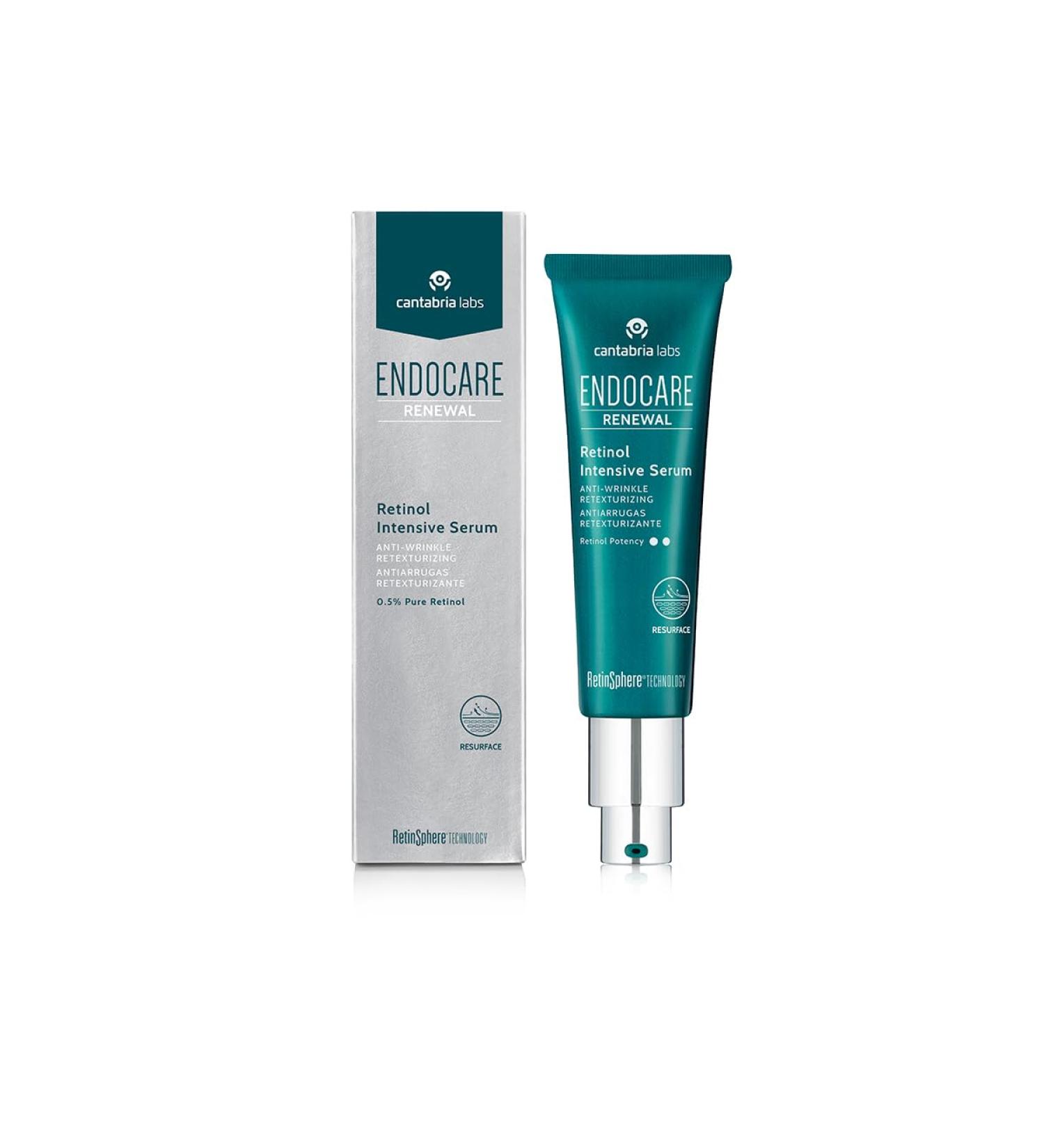 Cantabria Labs Endocare Renewal Retinol Intensive Serum (0.5% Pure Retinol) 30ml Formulated in Micro Sponges in Waterproof Texture: Anti-Wrinkle Retexturing - Buy Online on GoSupps.com