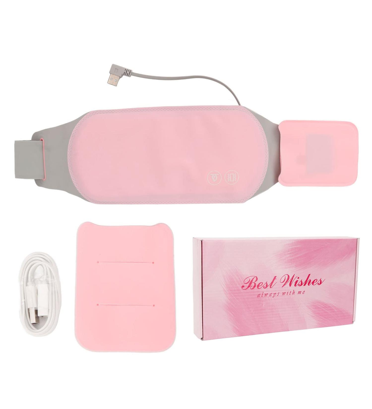 Wireless Electric Heating Pillows for Menstrual Cramps - USB Portable Heat Belt with 3-Step Heating & Adjustable Waist Support - Buy Online on GoSupps.com