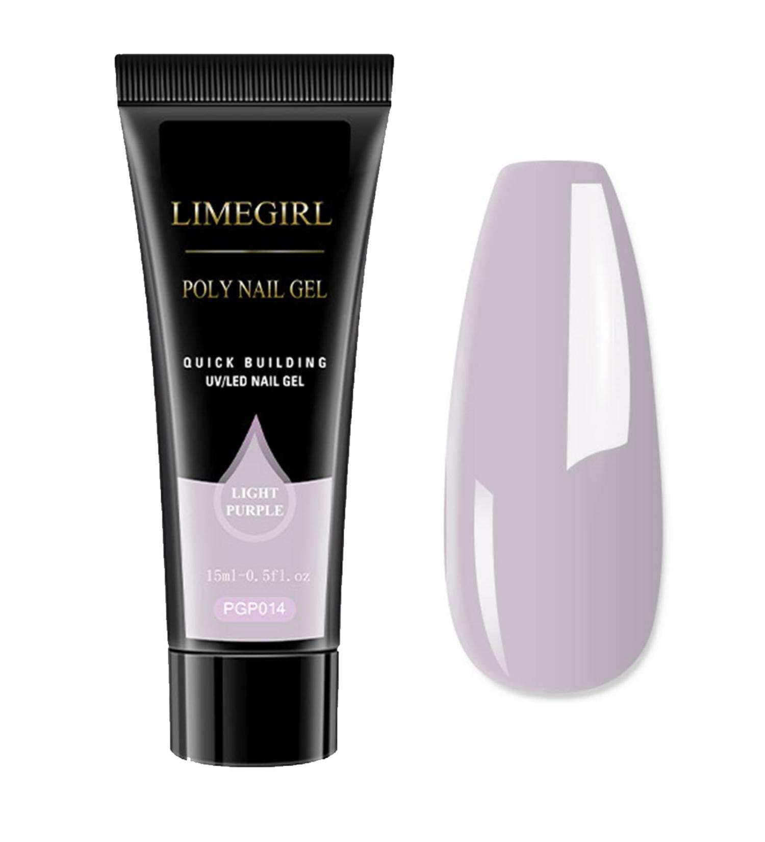 15ml Light Purple Poly Extension Gel for Nail Builders - Nude Gel for Nail Enhancement - Crystal Poly Builder Gel for Beginners - Buy Online on GoSupps.com