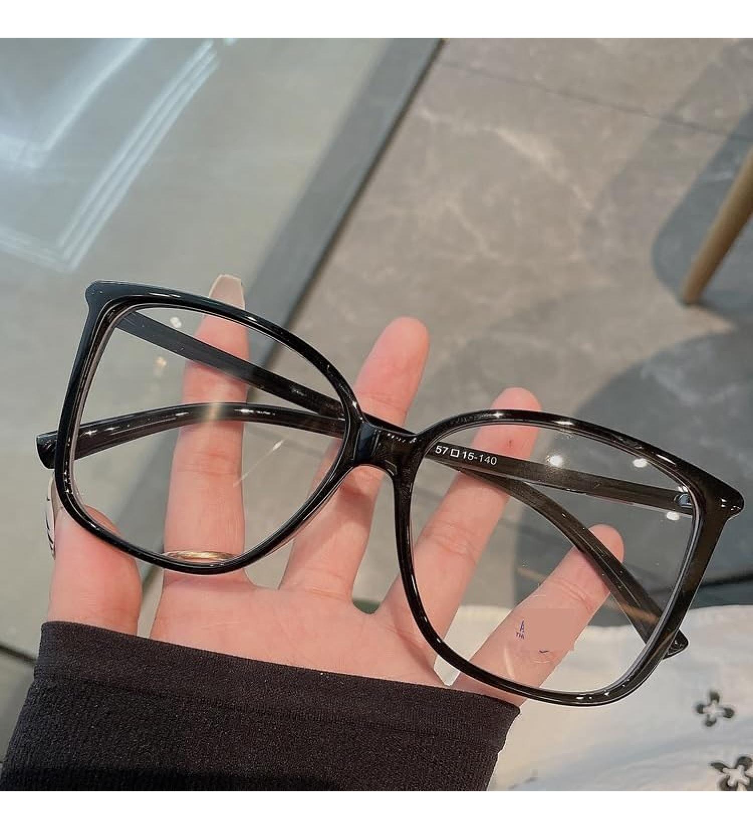 Zhuyiqz oversized reading glasses anti-blue light computer reader presbyopia glasses clear view flat light mirror (color: Balck size: +250) +250 Balck