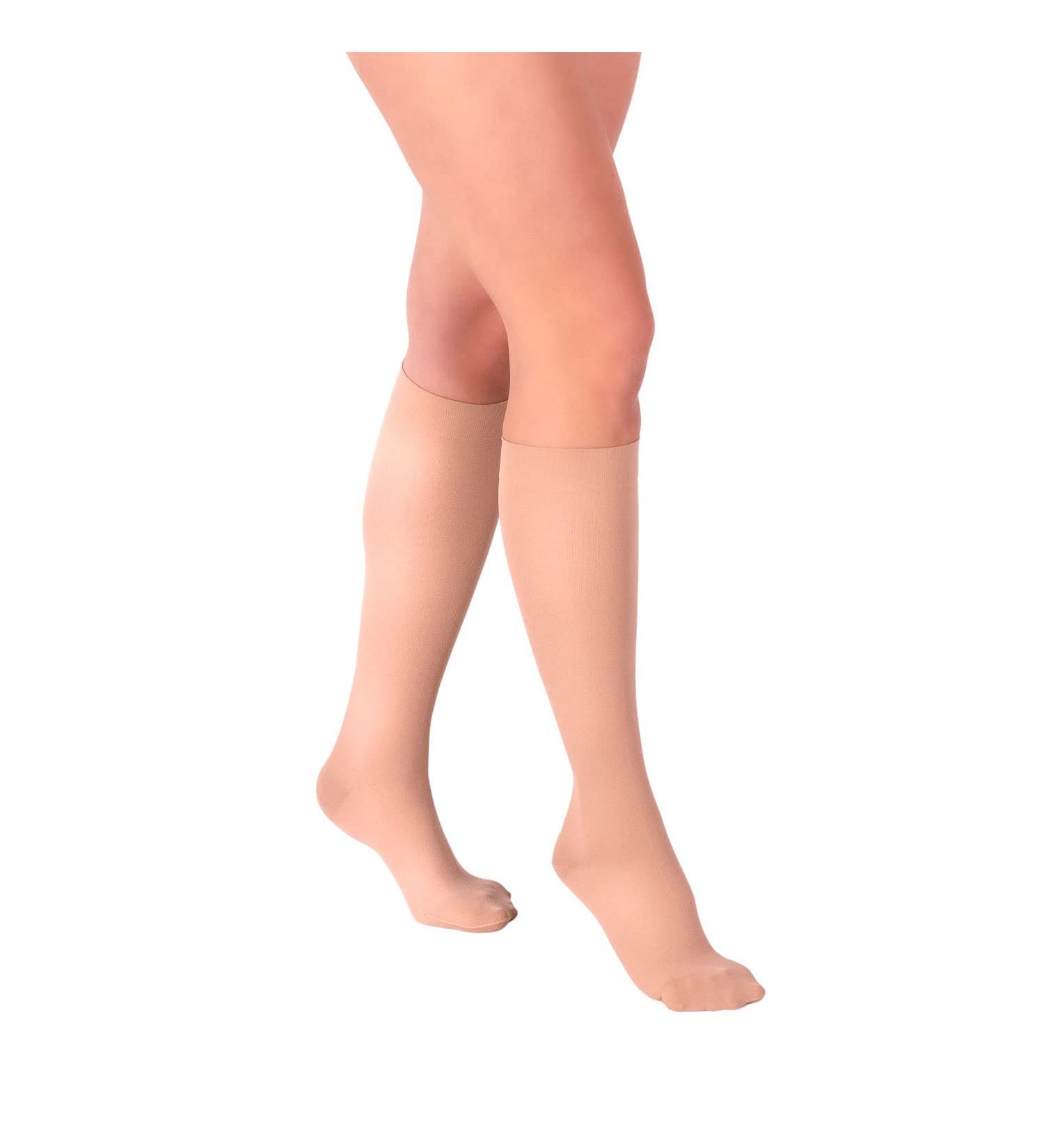 RIEMTEX Compression Stockings Class 1 CCL1 - Support Stockings for Men & Women | Closed Tip | Black & Beige | Classic Series 7111 | Size 3 - Buy Online on GoSupps.com