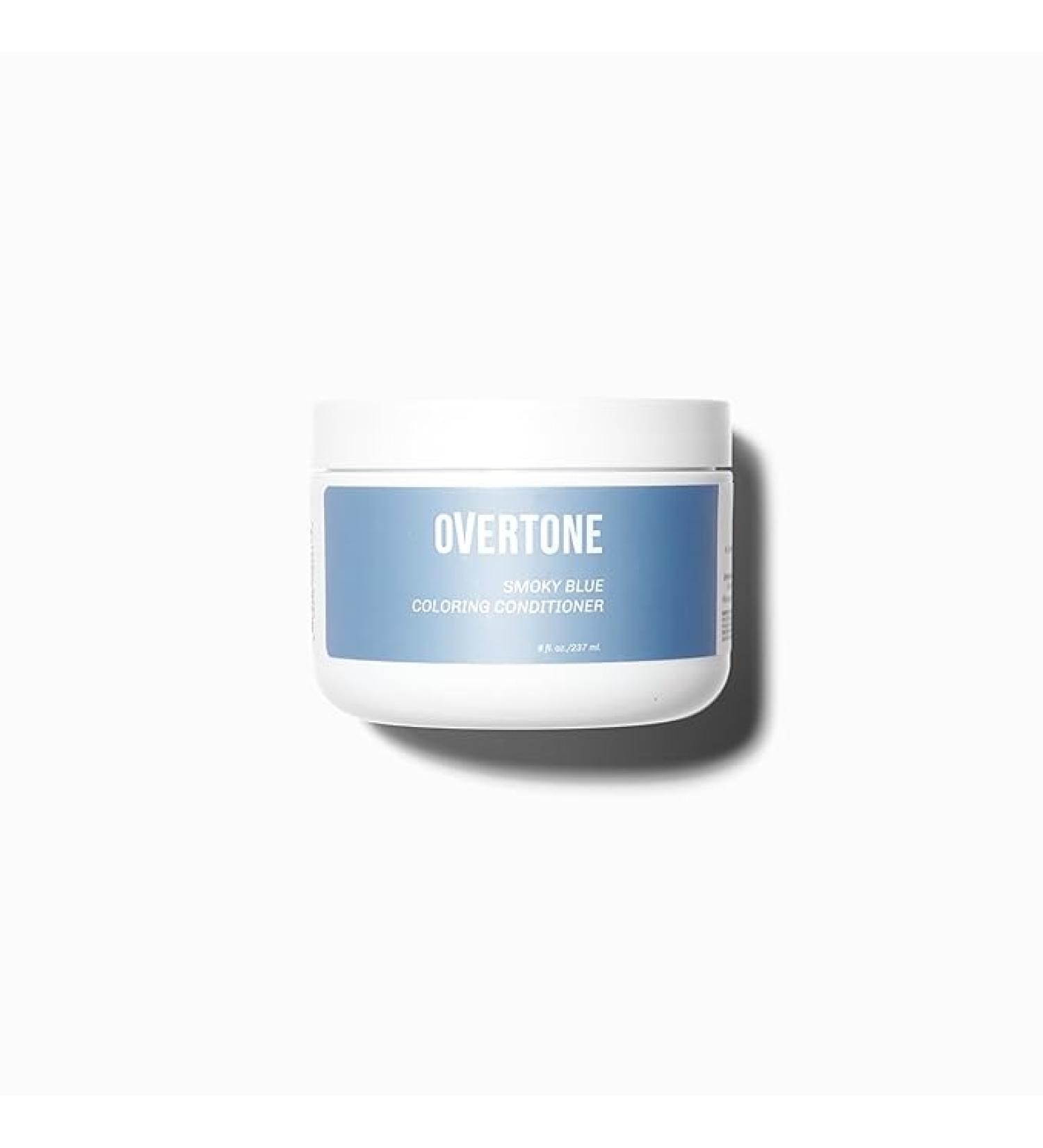 oVertone Haircare Color Depositing Conditioner - 8 oz Semi Permanent Hair Color with Shea Butter & Coconut Oil - Temporary Hair Color Dye - Vegan  Cruelty-Free - Smoky Blue - Buy Online on GoSupps.com