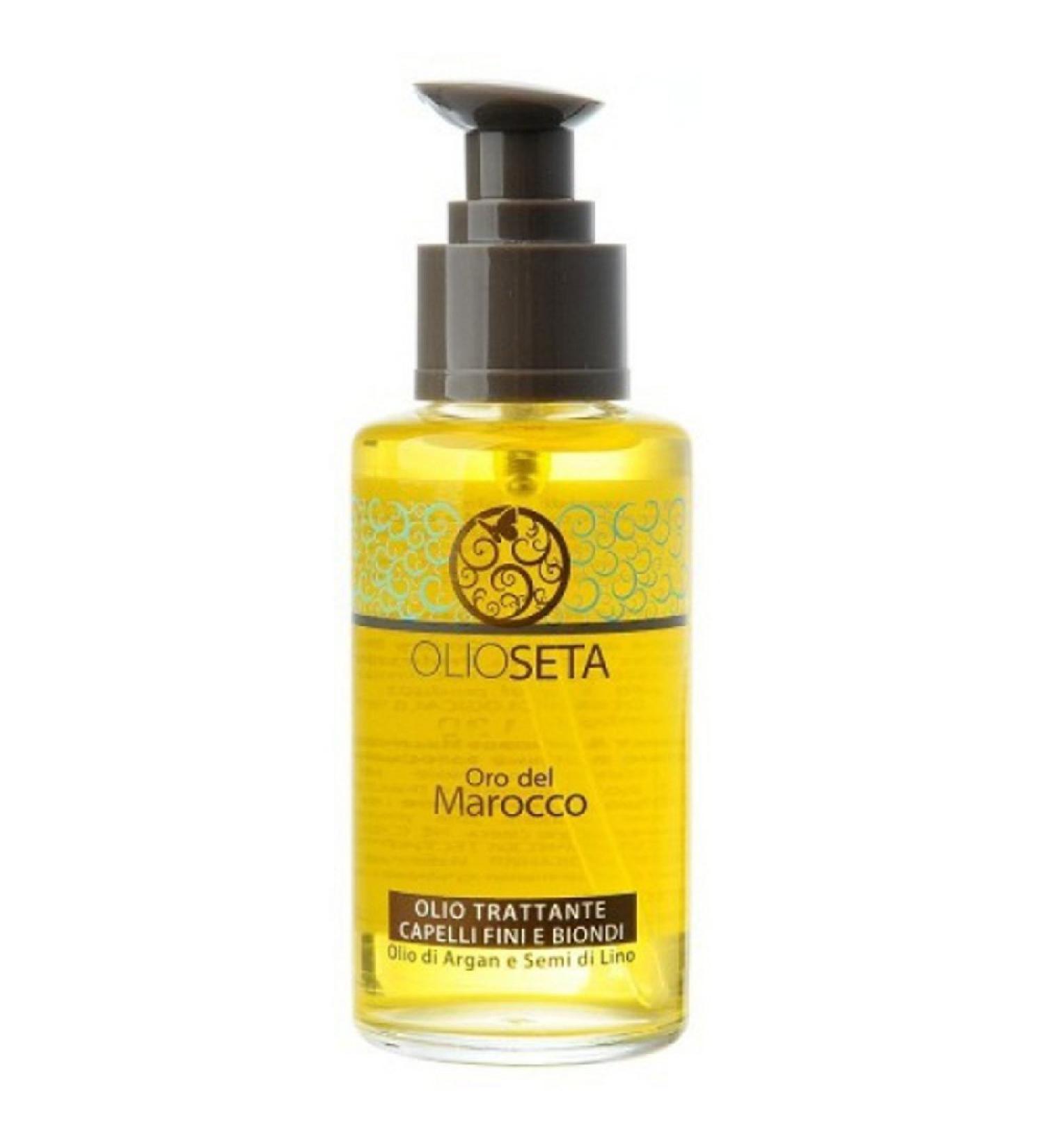 Barex OlioSeta Argan & Linseed Oil Oil Treatment For BLONDE-FINE Hair (3.38 oz. Large Size)