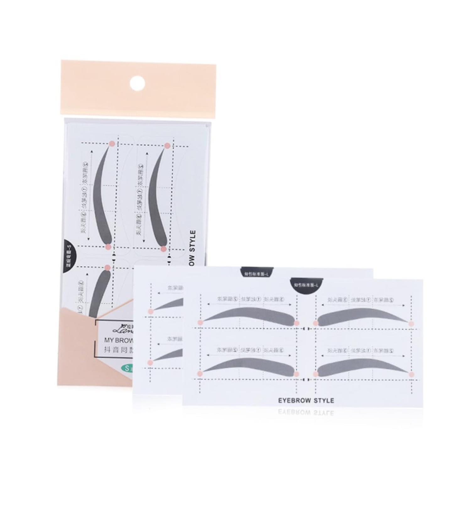 Beatifufu 2 Makeup Stickers Easy Eyebrow Stencil Tool Stickers Makeup Kit Eyebrow Sticker Template Simple A607 - Buy Online on GoSupps.com