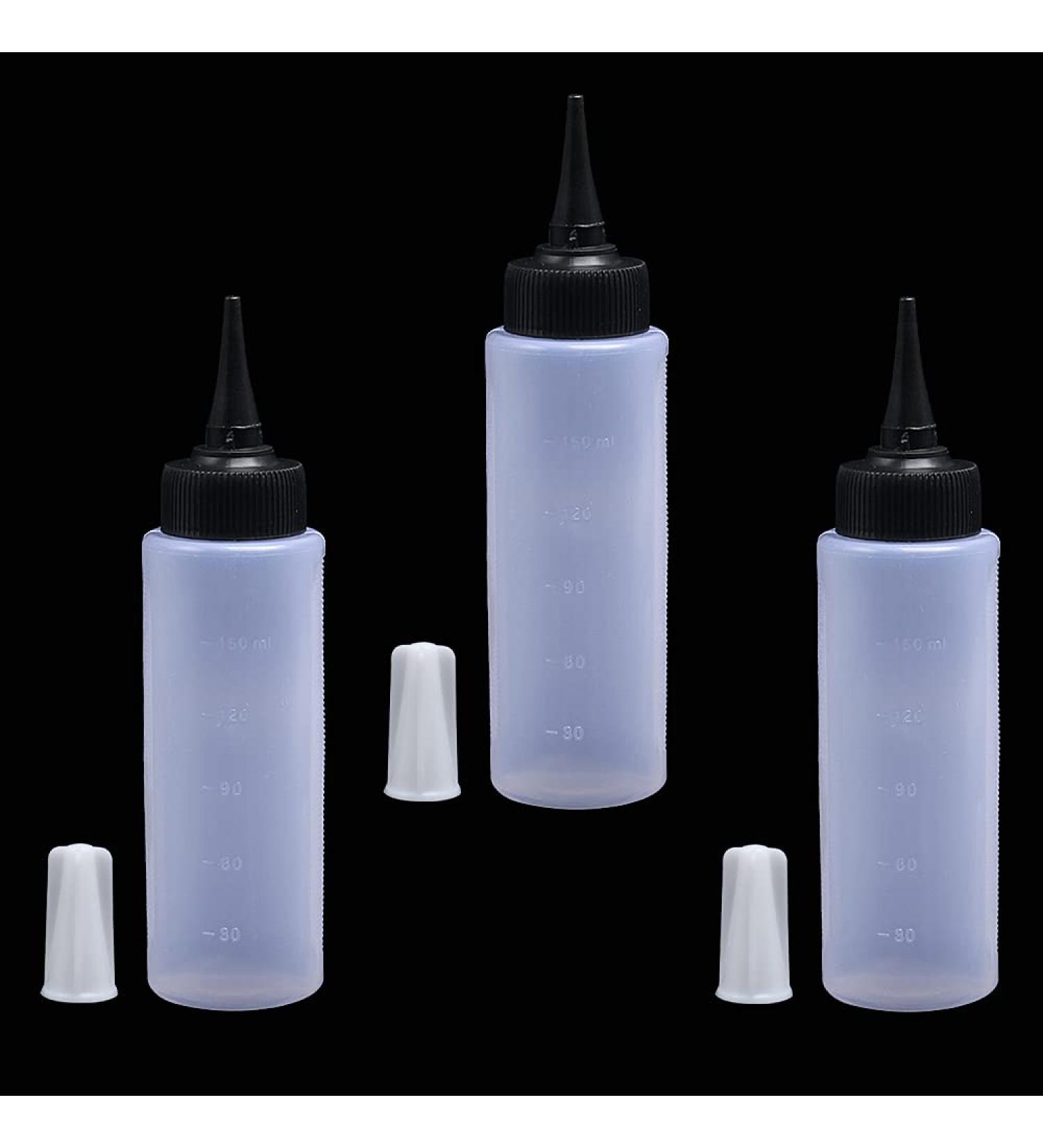 Neikafan 3 Pcs Hair Oil Applicator Bottle 150ml Plastic Oil Bottle for Hair Squeeze Oil Applicator Bottle with Tip Hair Dye Kit Bottle for Salon Hair Care Coloring - Buy Online on GoSupps.com
