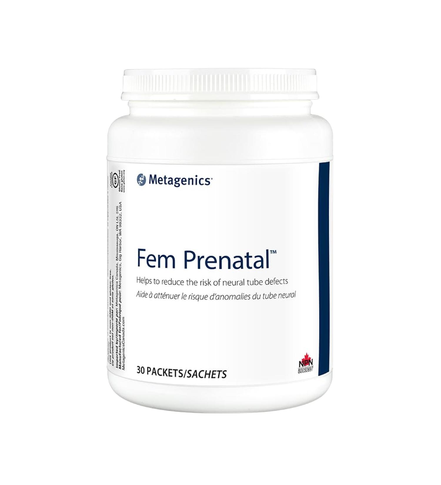 Metagenics - Fem Prenatal Vitamins for Women - Multivitamin and Multimineral Supplements - 30 Packets
