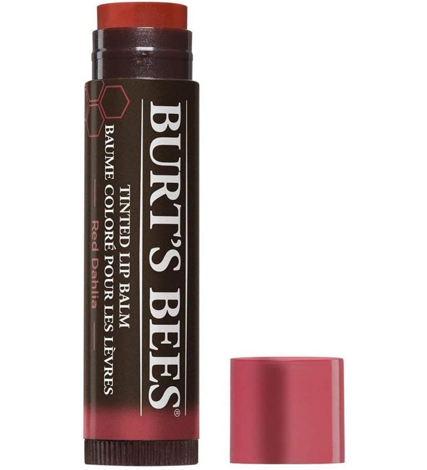 Burt's Bees Red Dahlia Tinted Lip Balm (Pack of 4) Red Dahlia 4 Count (Pack of 1)