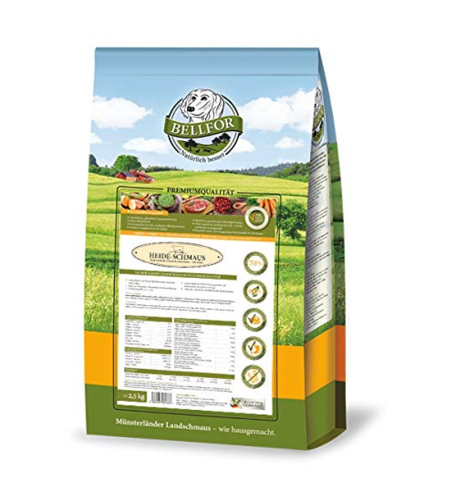 Bellfor Heide-Schmaus Grain-free lamb and wild rabbit croquettes High proportion of omega-3 fatty acids Rich in vitamins minerals and natural antioxidants 2.5 kg - Buy Online on GoSupps.com