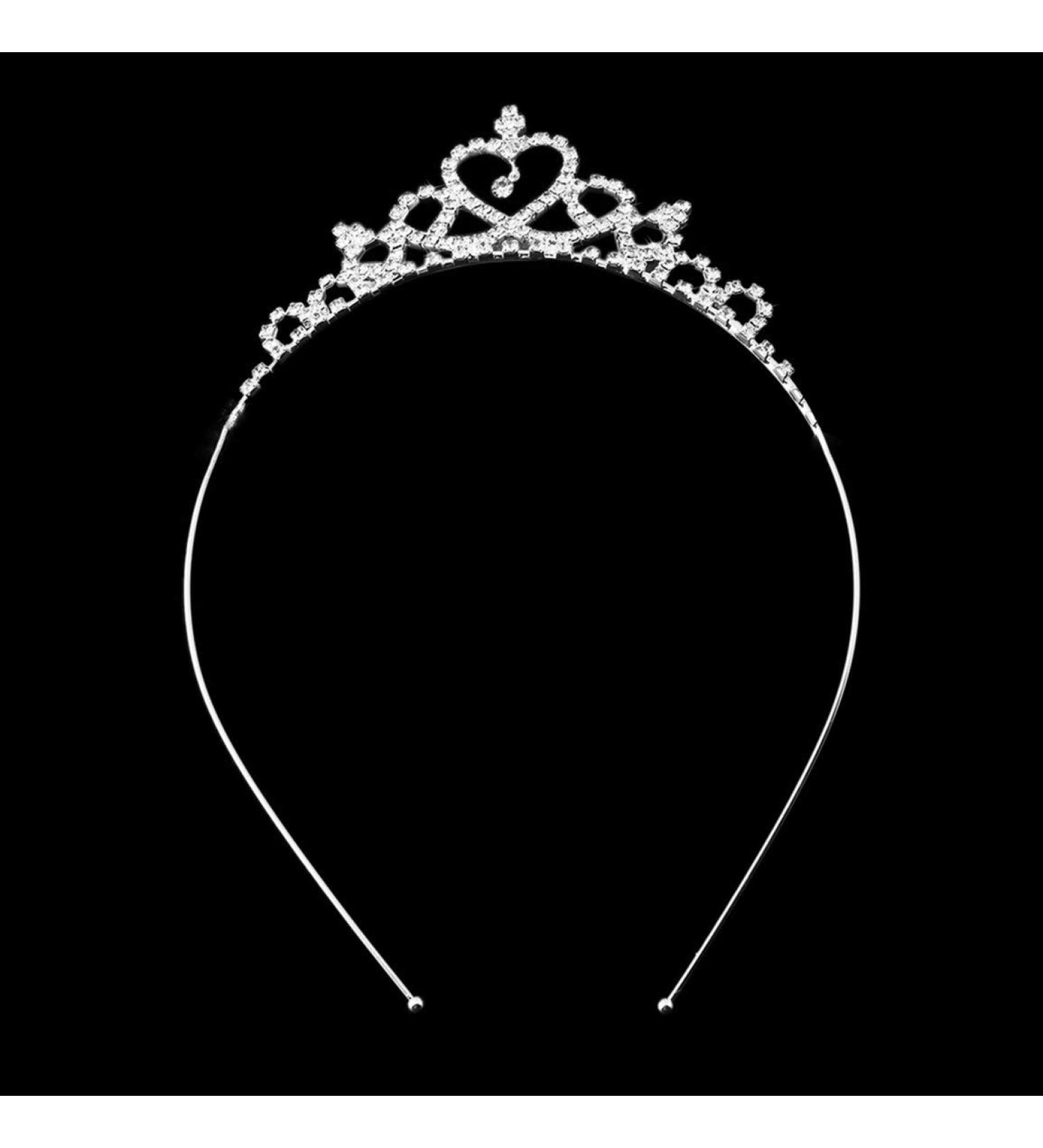 Kids Flower Girl Children Wedding Prom Tiara Crown Headband - Kid Size Baby Princess Headband Girls Hair Band Hair Accessories - Silver - Buy Online on GoSupps.com