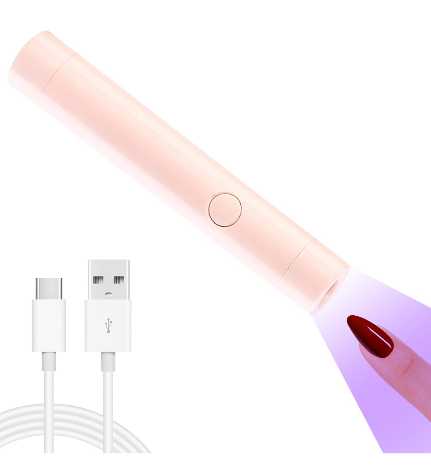 ANGNYA Portable Mini UV LED Nail Lamp Pen Shape | 6W Curing Lamp for Gel Nails | Professional DIY Nail Dryer in Pink - Buy Online on GoSupps.com