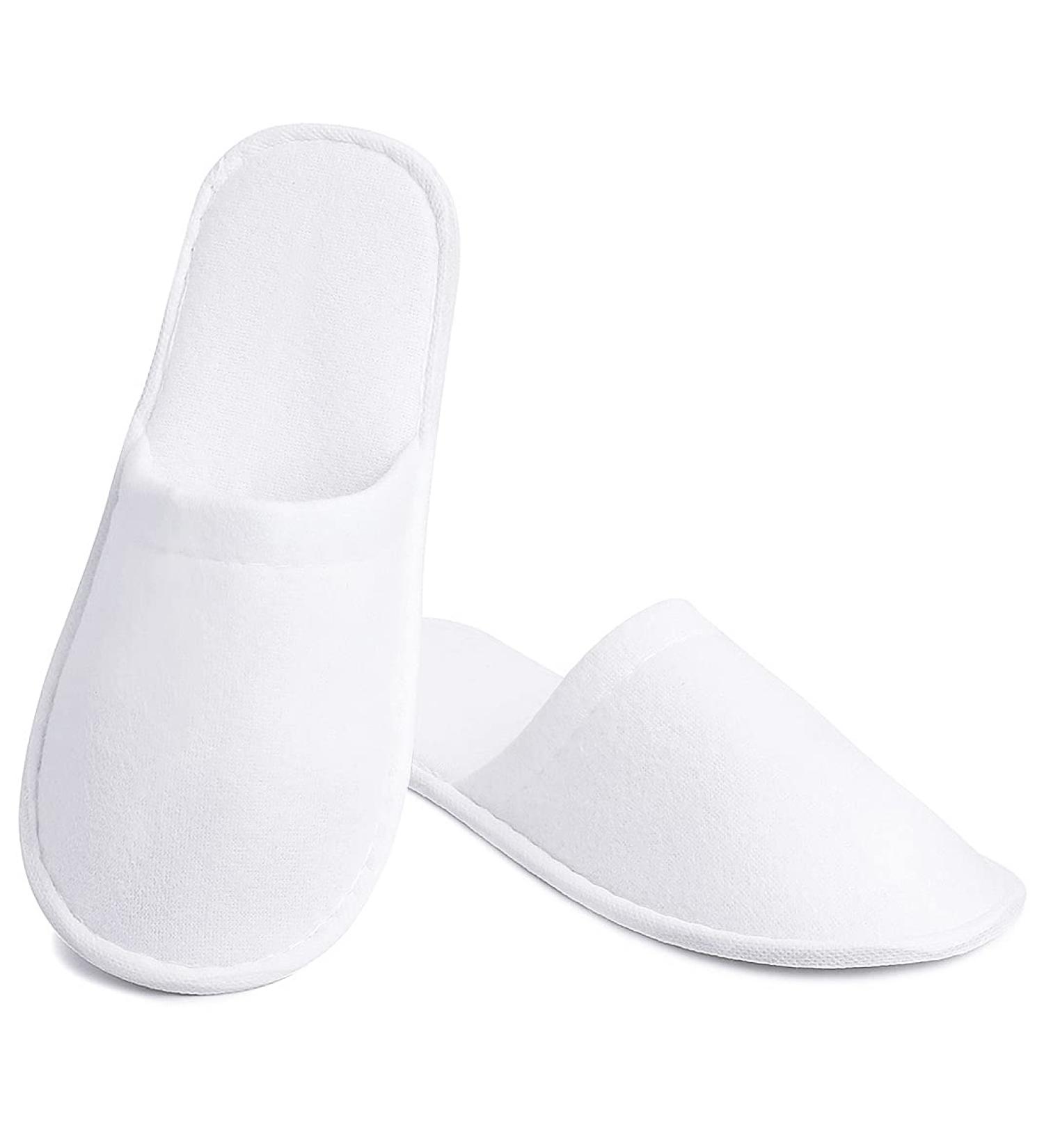 6 Pairs White Disposable Spa Slippers | Summer Cotton, Non-Slip, Breathable | Men and Women - Great for Hotel Guests and Travel - Buy Online on GoSupps.com