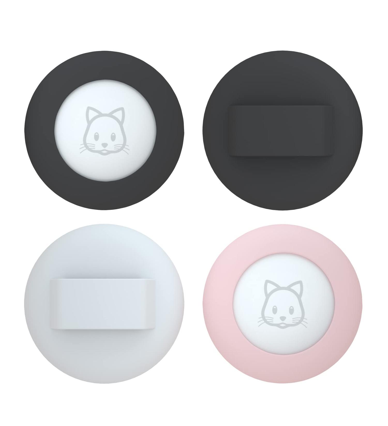 2022 AirTag Cat Necklace Holder | Small AirTag Collapsible Pet Collar for Cats & Dogs | Available in Black Pink & White - Buy Online on GoSupps.com