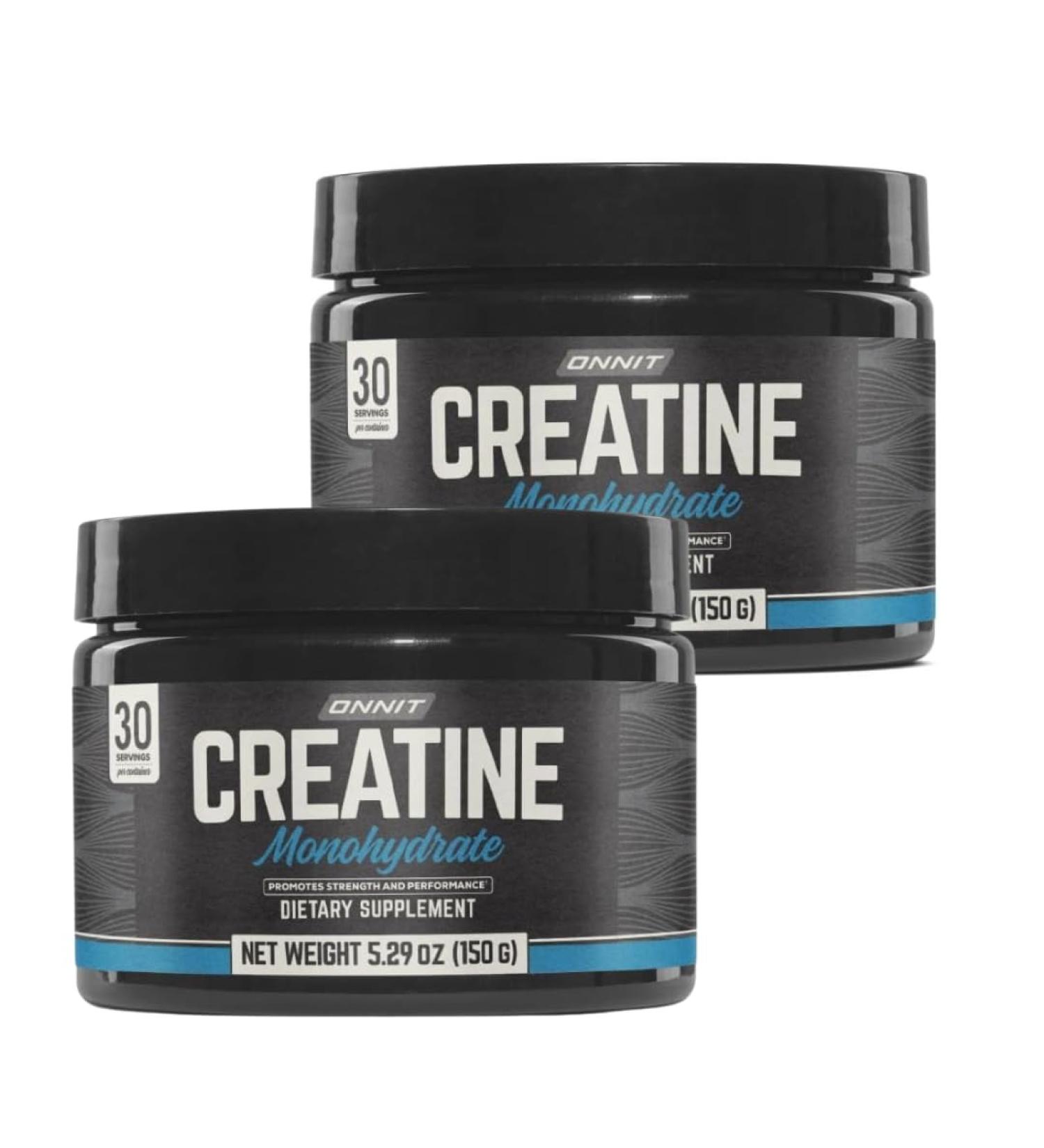 ONNIT Creatine Monohydrate Powder IGEN Non-GMO Tested 5g Premium Creatine for Muscle Strength Power & Lean Mass Supports Brain Health & Cellular Energy Unflavored 30 Servings 5.29 oz 2-Pack 30 Servings (Pack of 2) - Buy Online on GoSupps.com