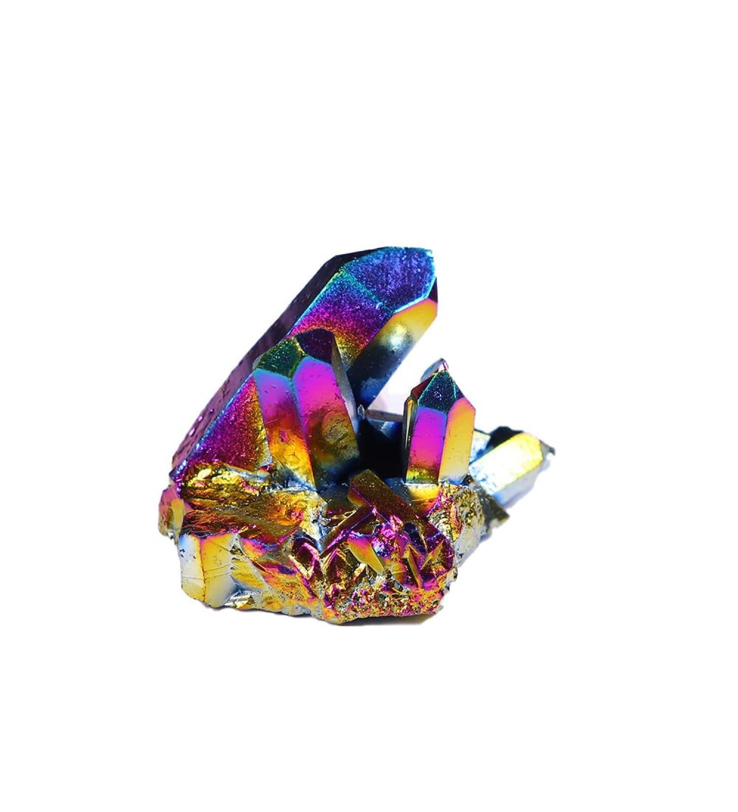 30-50g Natural Crystal Cluster Raw Quartz Electroplating Rainbow Reiki Stones Crystal Point Specimen Home Decoration Home Collections 30-50g As Picture - Buy Online on GoSupps.com