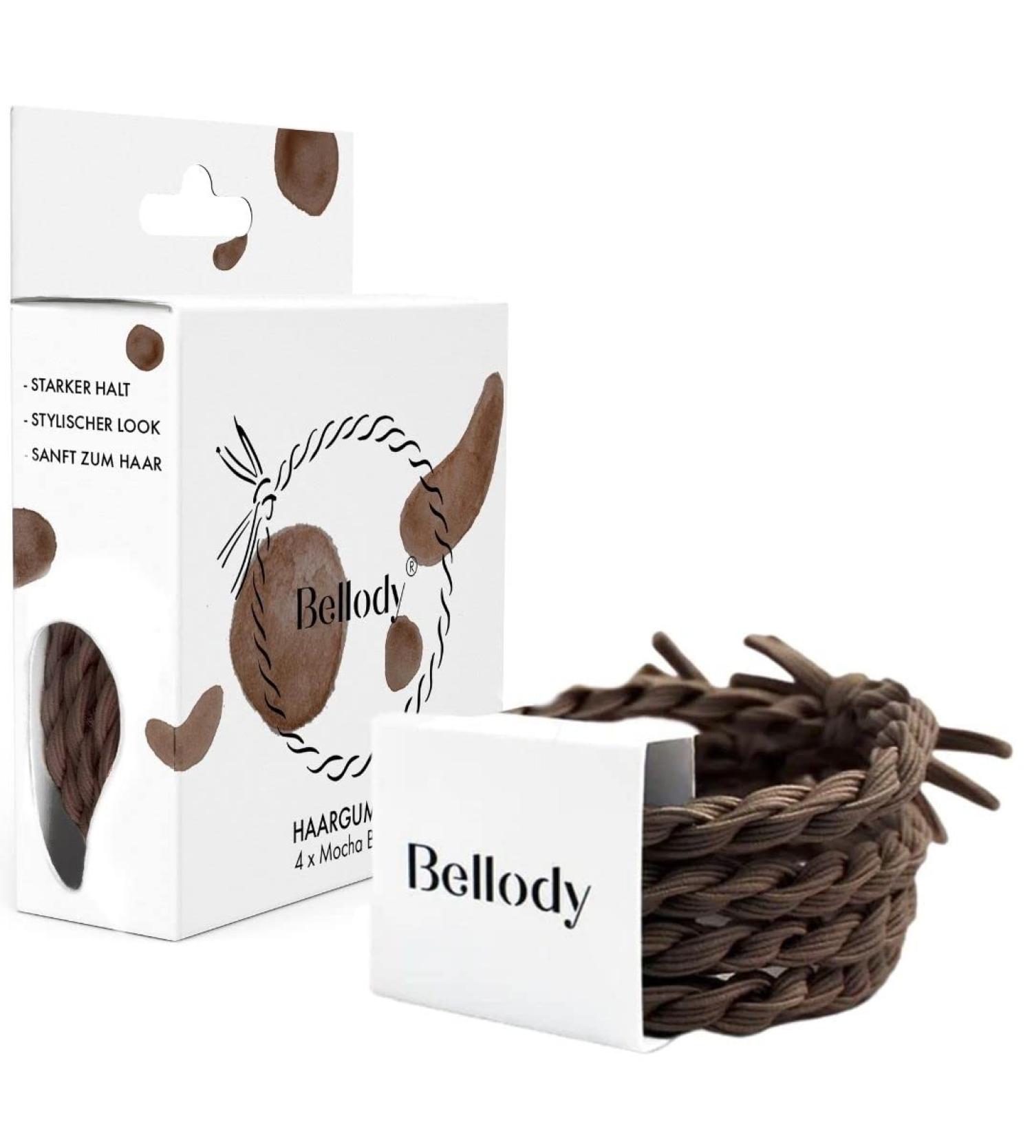 Bellody Original Hair Tie - Stylish Braided Hair Tie Set (4 - Mocha Brown) | Strong Hold Women's Hair Accessories - Buy Online on GoSupps.com