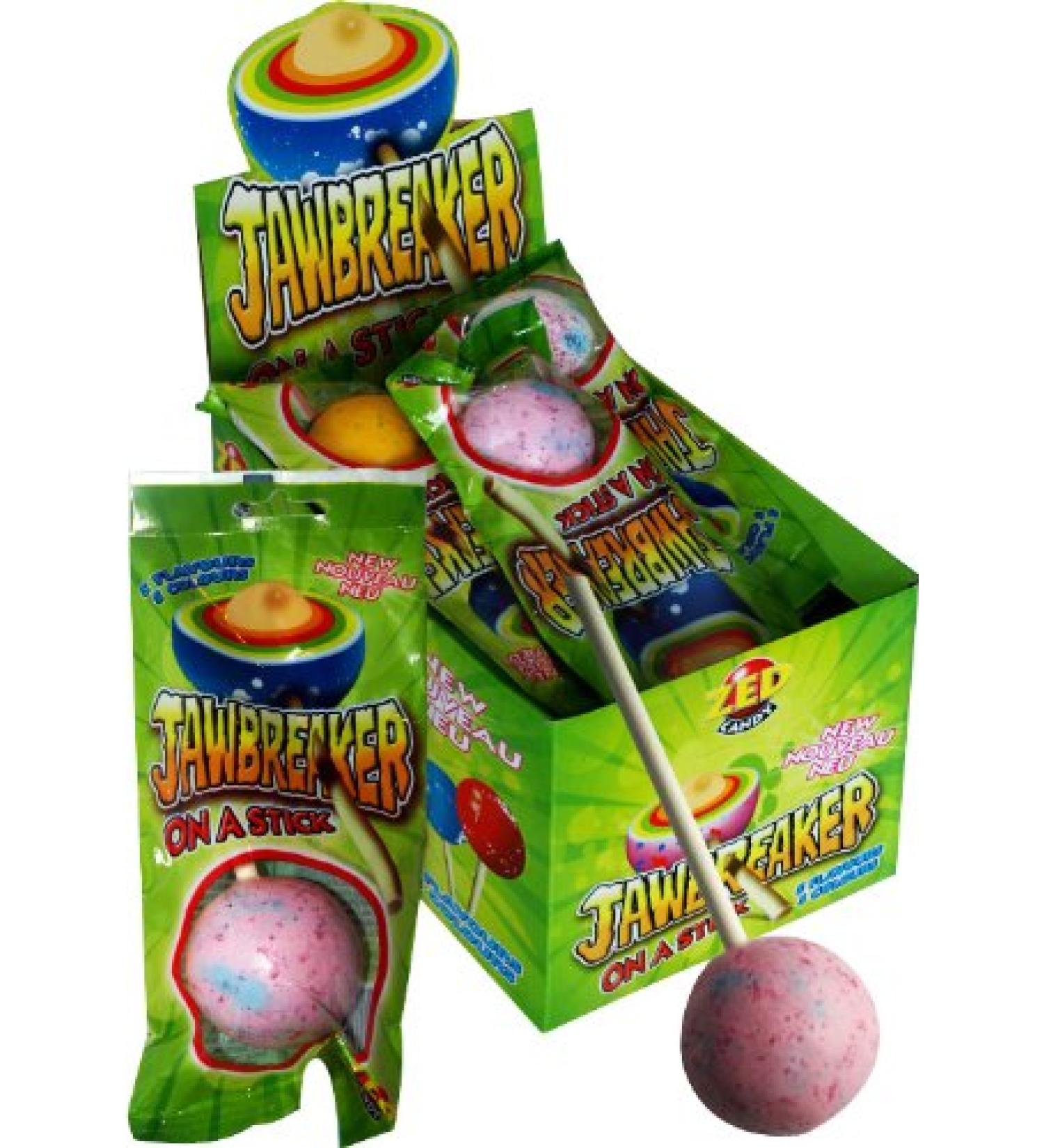 ZED Candy ZED Candy - Jawbreaker - XXL Lolly Lollipops with chewing gum - 5 colors - 5 flavors - 15 x 60 g