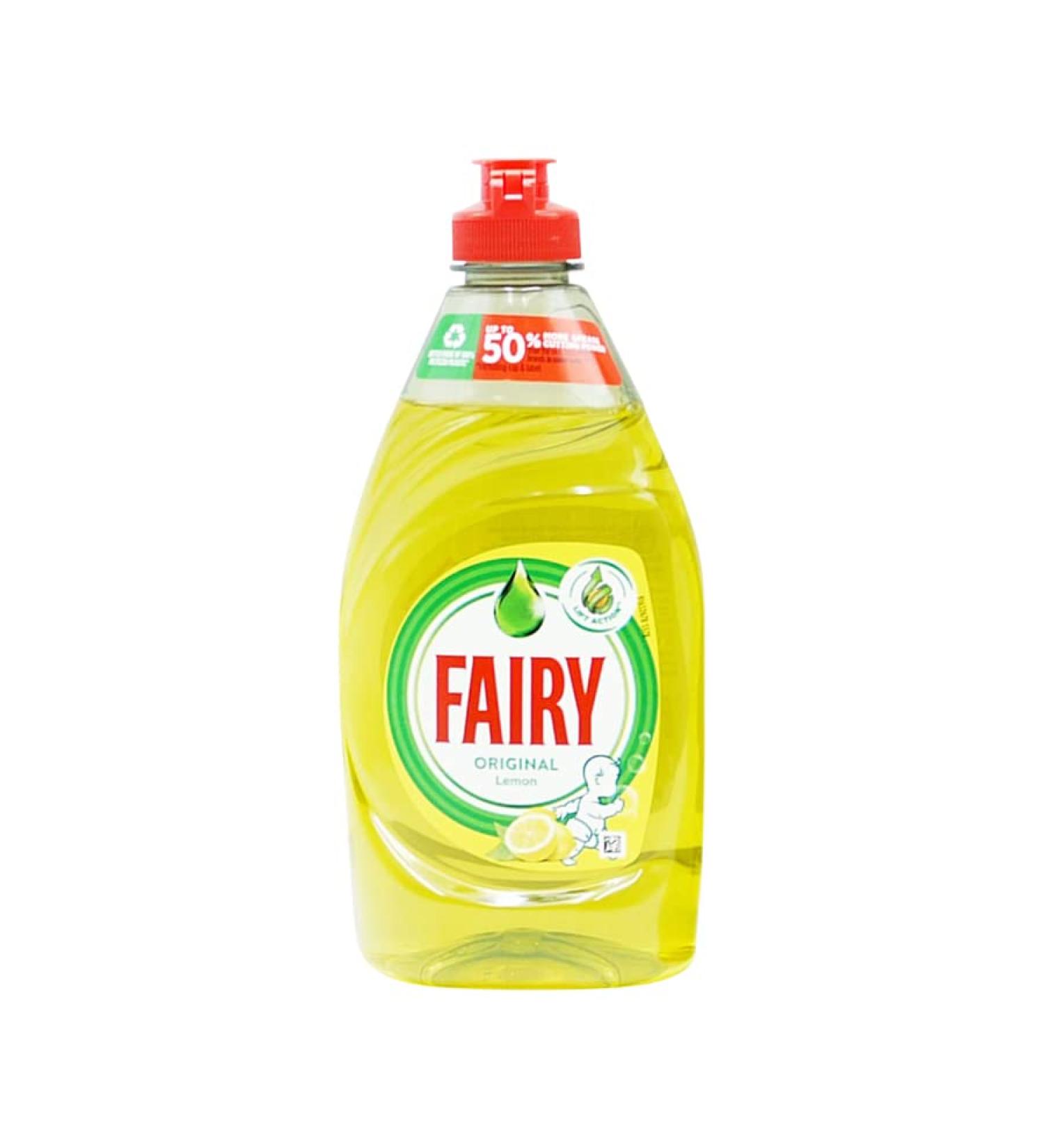 Fairy Lemon Washing Up Liquid with LiftAction | Dishes Grease Cleaner | 320ml | (Pack of 3) 320.00 ml (Pack of 3) - Buy Online on GoSupps.com