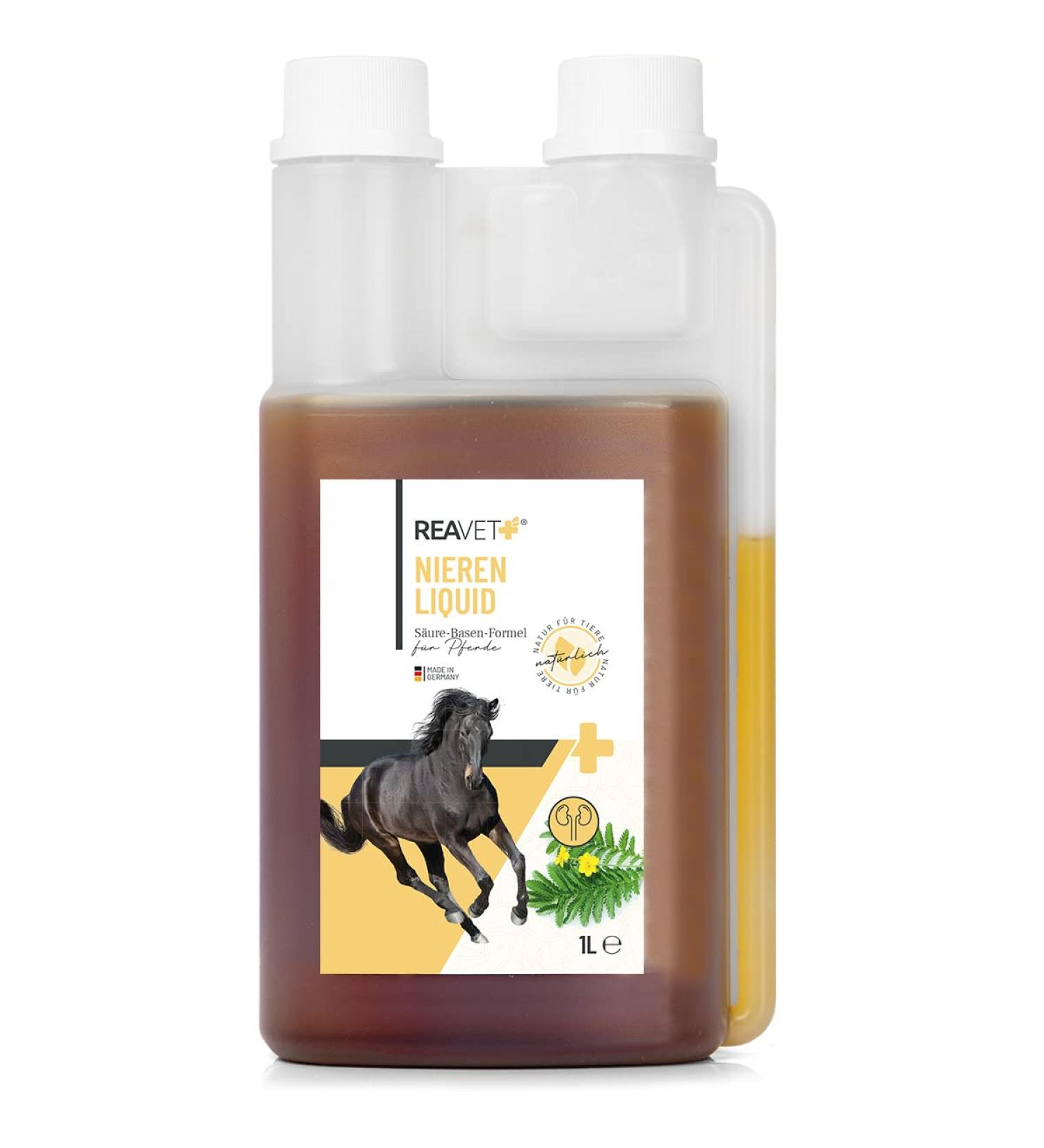 Reavet Kidney Liquid for Horses 1L - 100% Natural Herbal Mix for Kidney Support & Liver Health - Buy Online on GoSupps.com