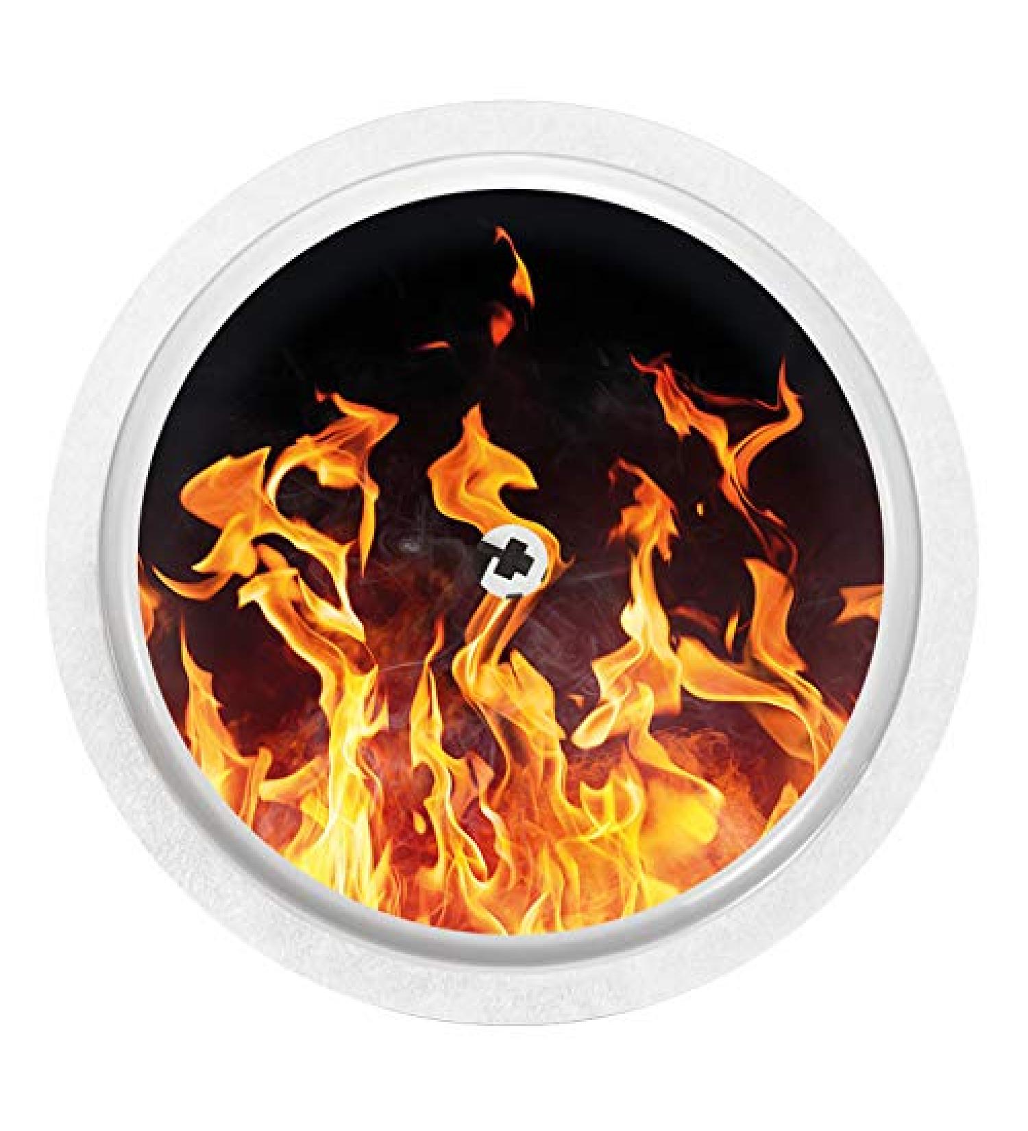 Sticker for FreeStyle Libre 2 Sensor 2x Flames myDili Diabetes