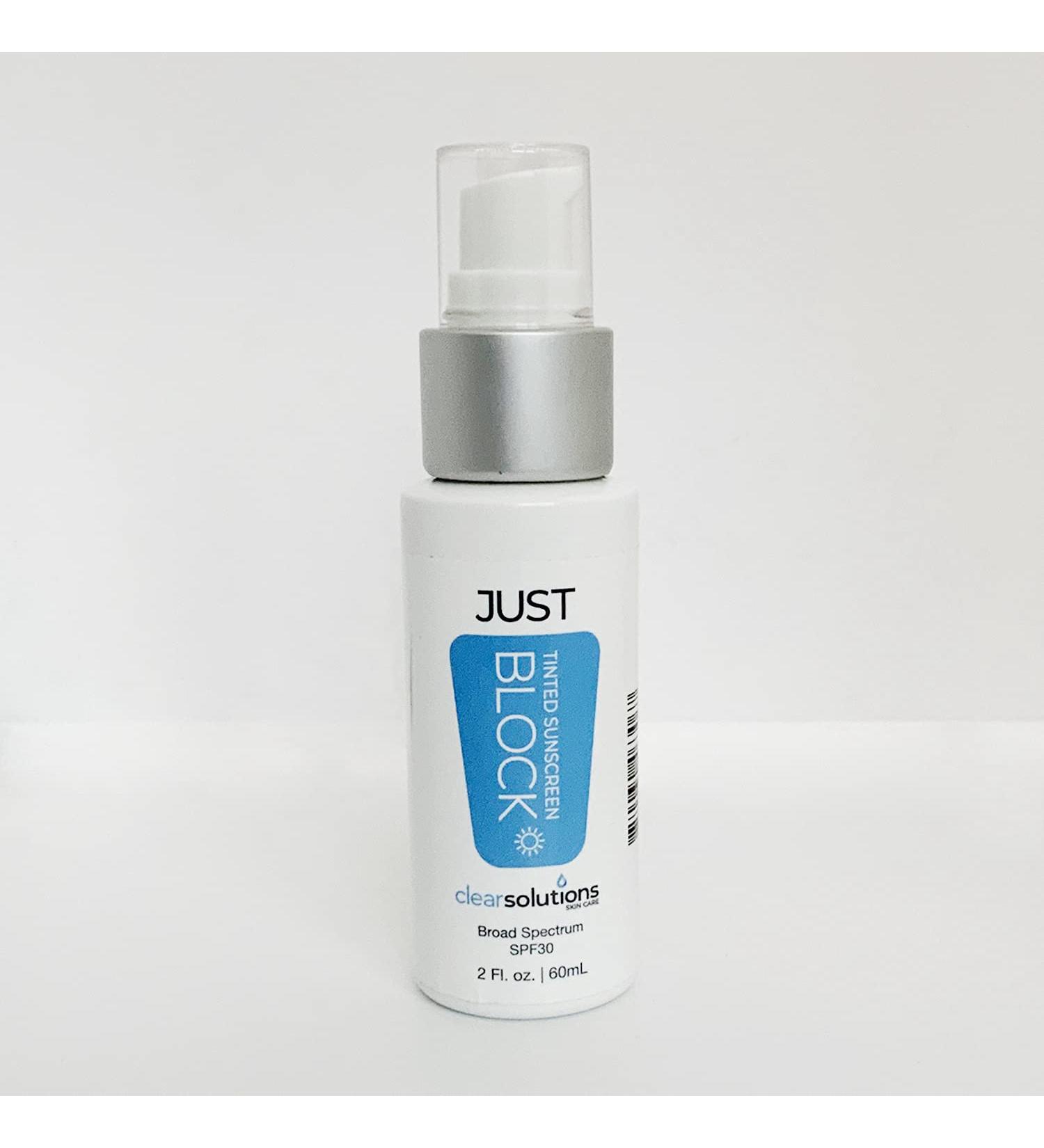 Clear Solutions Just Block Tinted Sunscreen SPF 30 - Lightweight Moisturizing Daily Sunblock - Buy Online on GoSupps.com