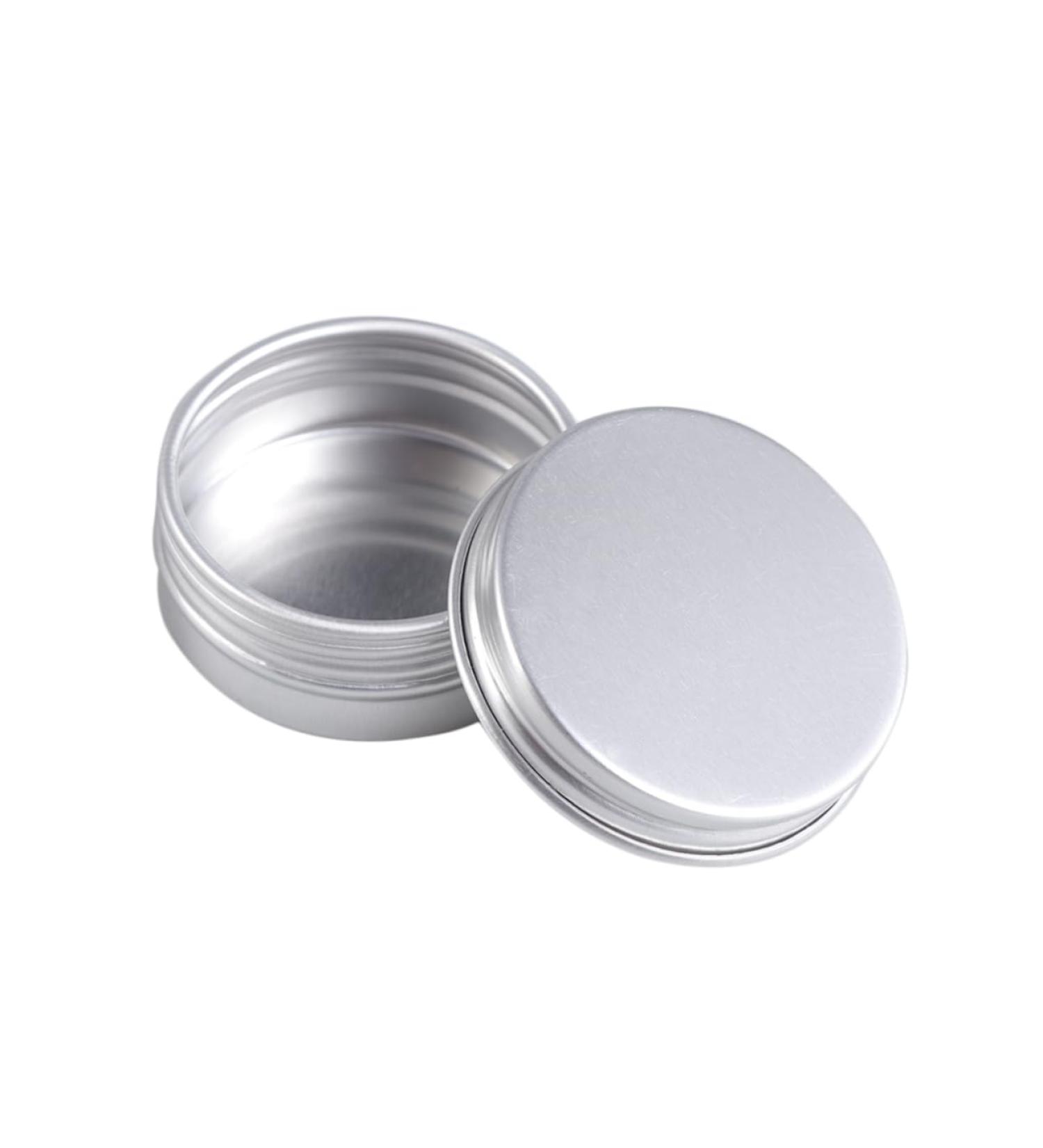 HAPINARY Box Lip Gloss Containers Cosmetic Mini Candle Round Metal Tins Small Cookie Tins Foldable Lap Desk Screw Lid Containers Jars Candle Making Tins Jars with Lid Tin Can Filling Travel - Buy Online on GoSupps.com