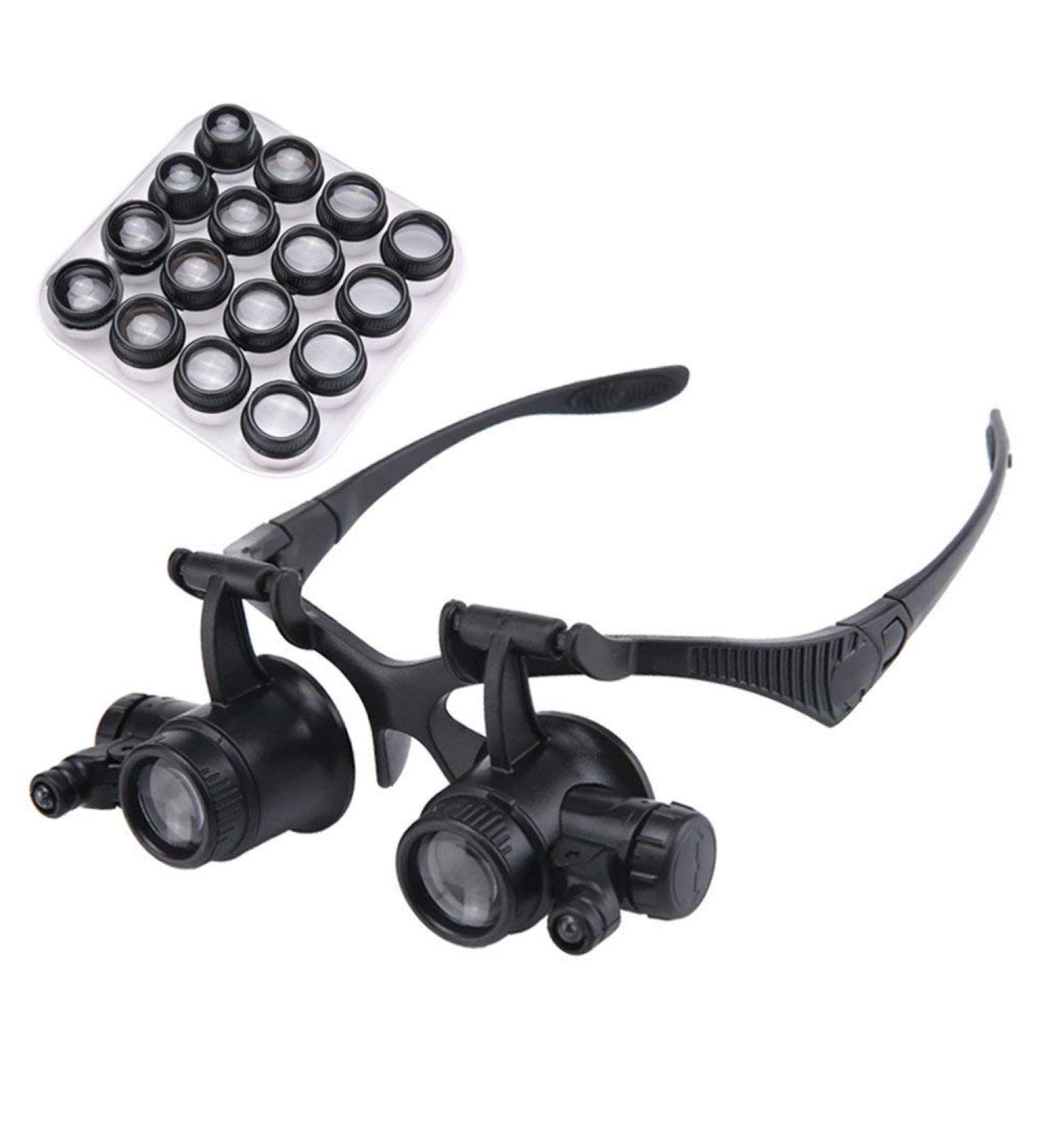 Magnifiers Head-Mounted Glasses Magnifier HD High Maintenance Watch Engraving Embroidery Reading 20 X 25X Portable Reading Aids - Buy Online on GoSupps.com