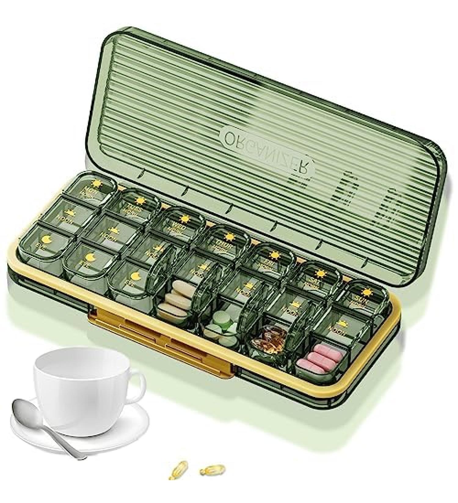 Sofar 7-Day Pill Organizer - 21 Compartments for 3 Daily Doses | Ideal for Vitamins & Medications - Shop Now Internationally - Buy Online on GoSupps.com