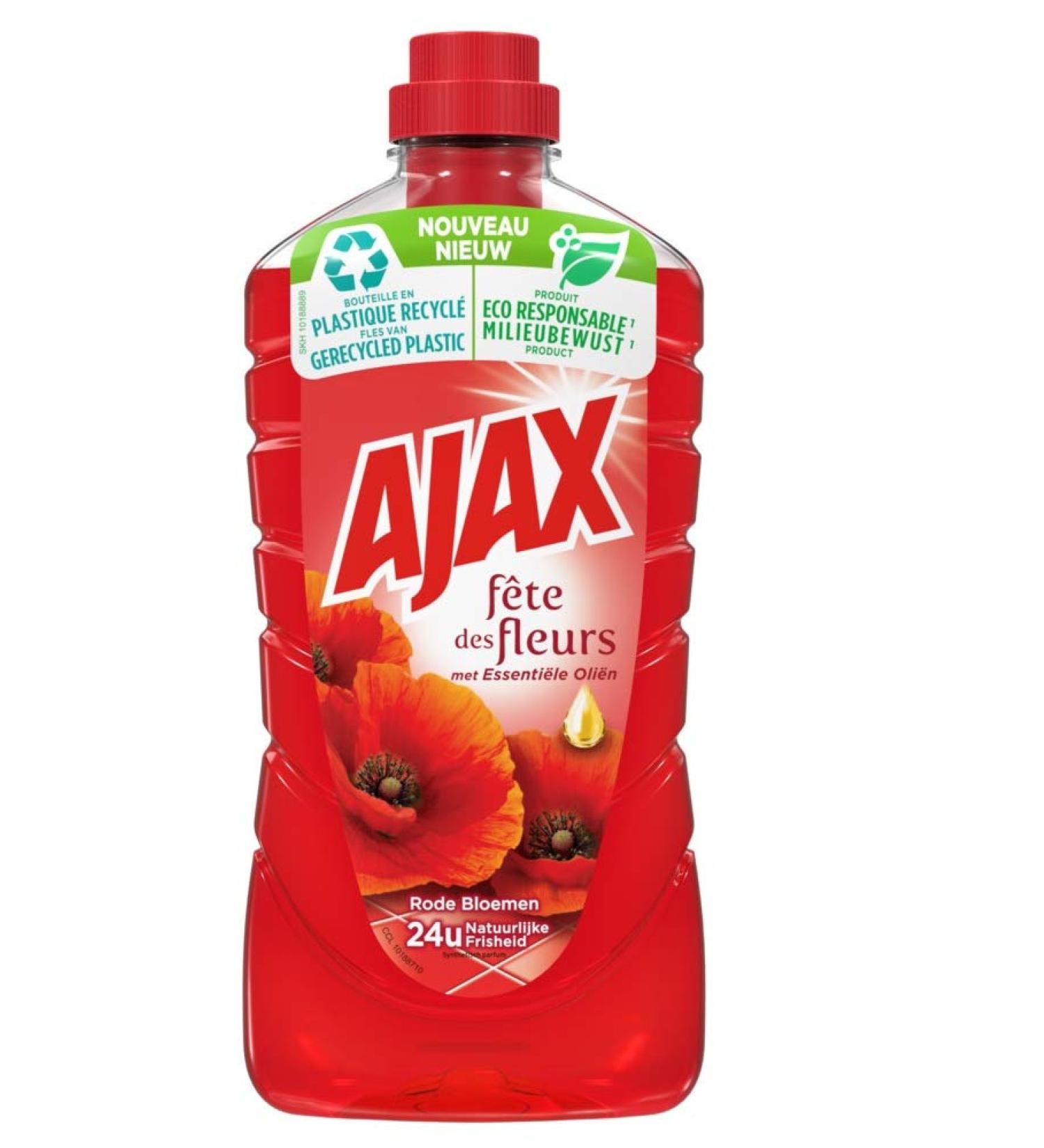 Ajax - 8 x 1 Liter Red Flower Multi-Purpose Cleaner