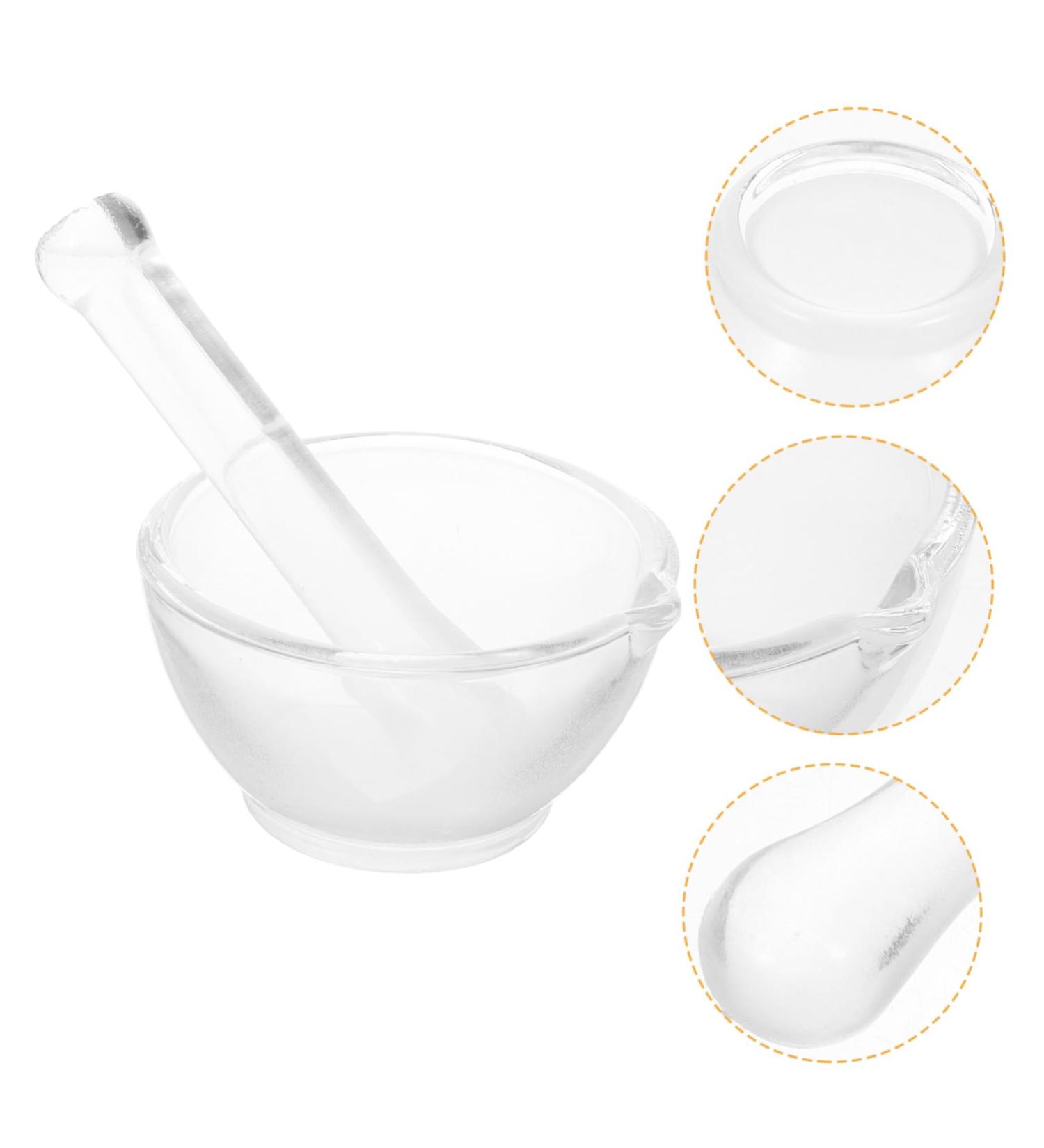CliSpeed Glass Mortar & Pestle Set - Mini Garlic Shredder & Spice Grinding Tools for Kitchen | Pesto & Pepper Mill - Buy Online on GoSupps.com