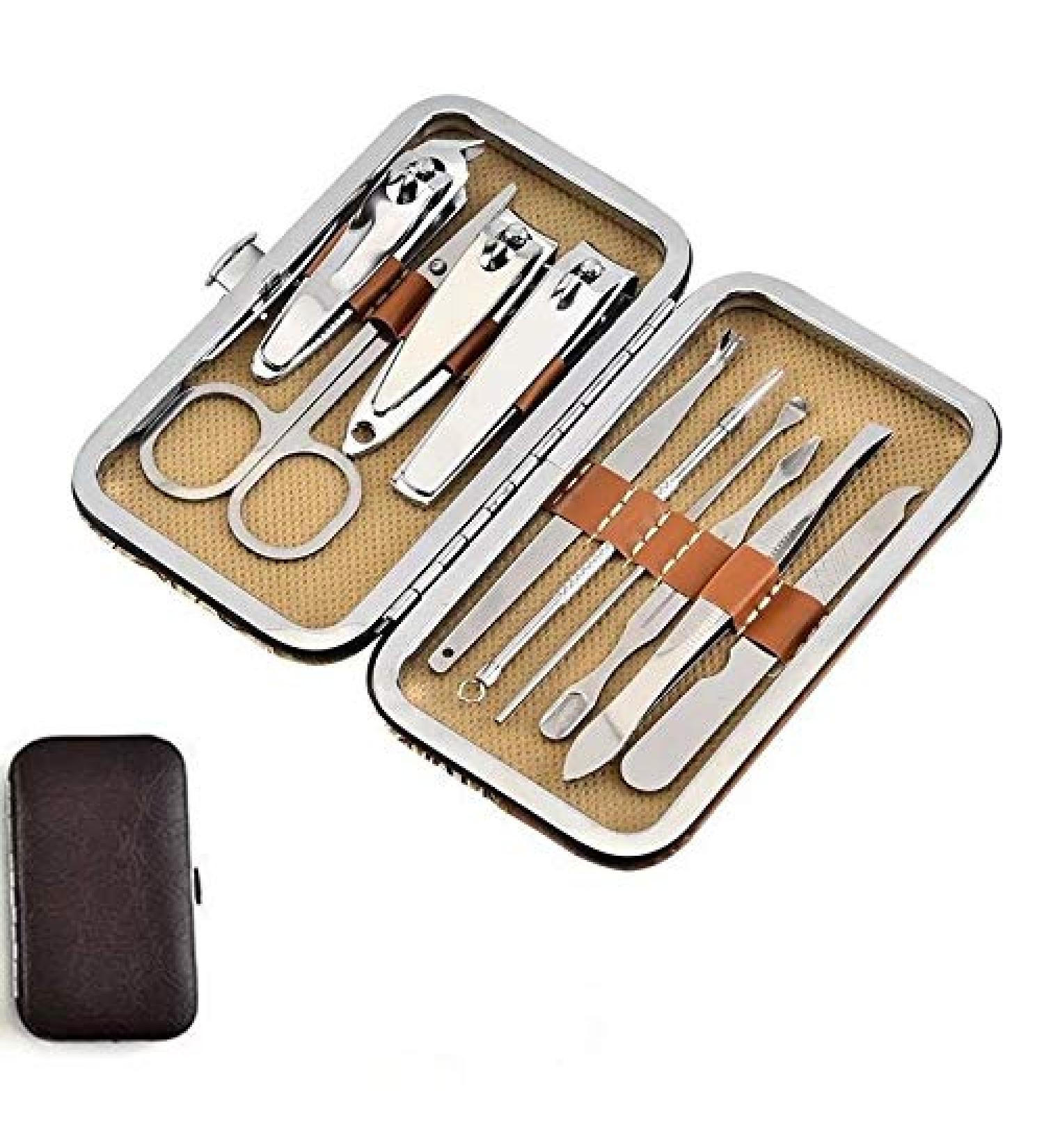 Nail Clippers Set 10 in 1 Stainless Steel Tweezer Nail Art Clipper Scissors Tweezer Knife Manicure Nail Art Cutter Pedicure Manicure Tools Manicure Set - Buy Online on GoSupps.com