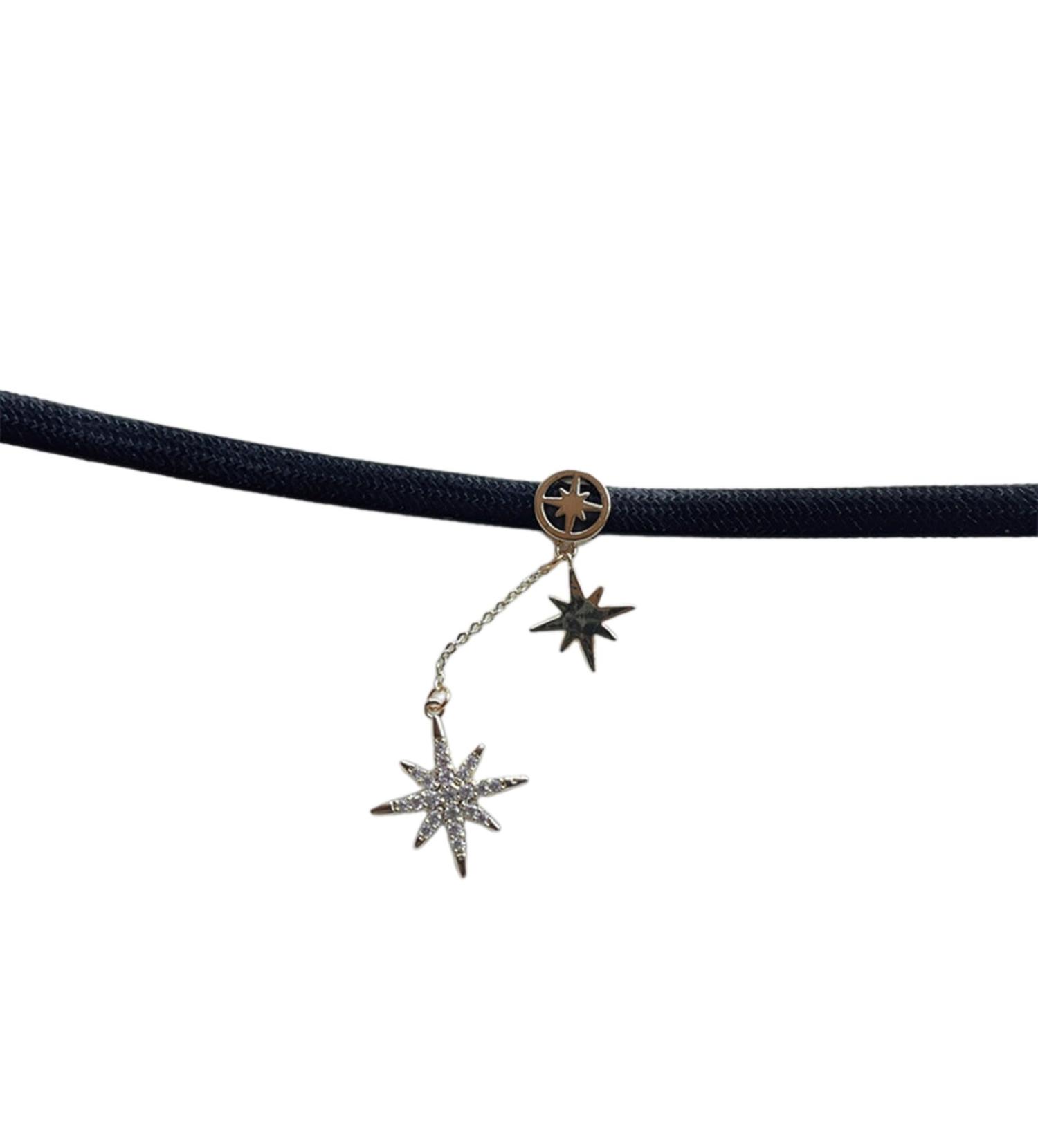 Oralgos Maillard Necklace with Star Trailer | Cute Wedding Jewelry & Fashion Gift for Girls | Stylish PU Alloy Collar - Buy Online on GoSupps.com