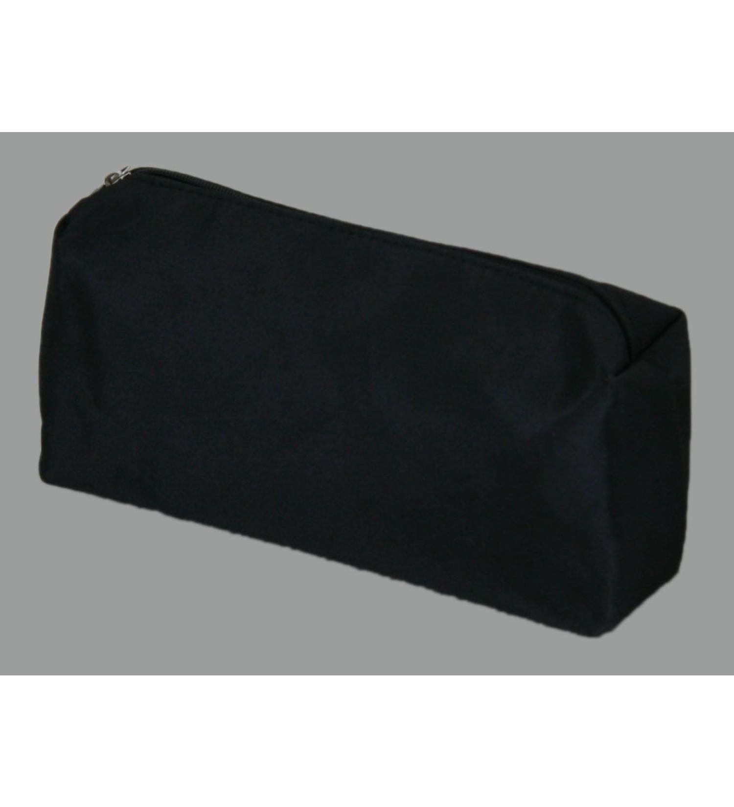 Black Plain Cosmetic Bag | Small Toiletry & Make-Up Bag for Travel | International Shipping Available - Buy Online on GoSupps.com