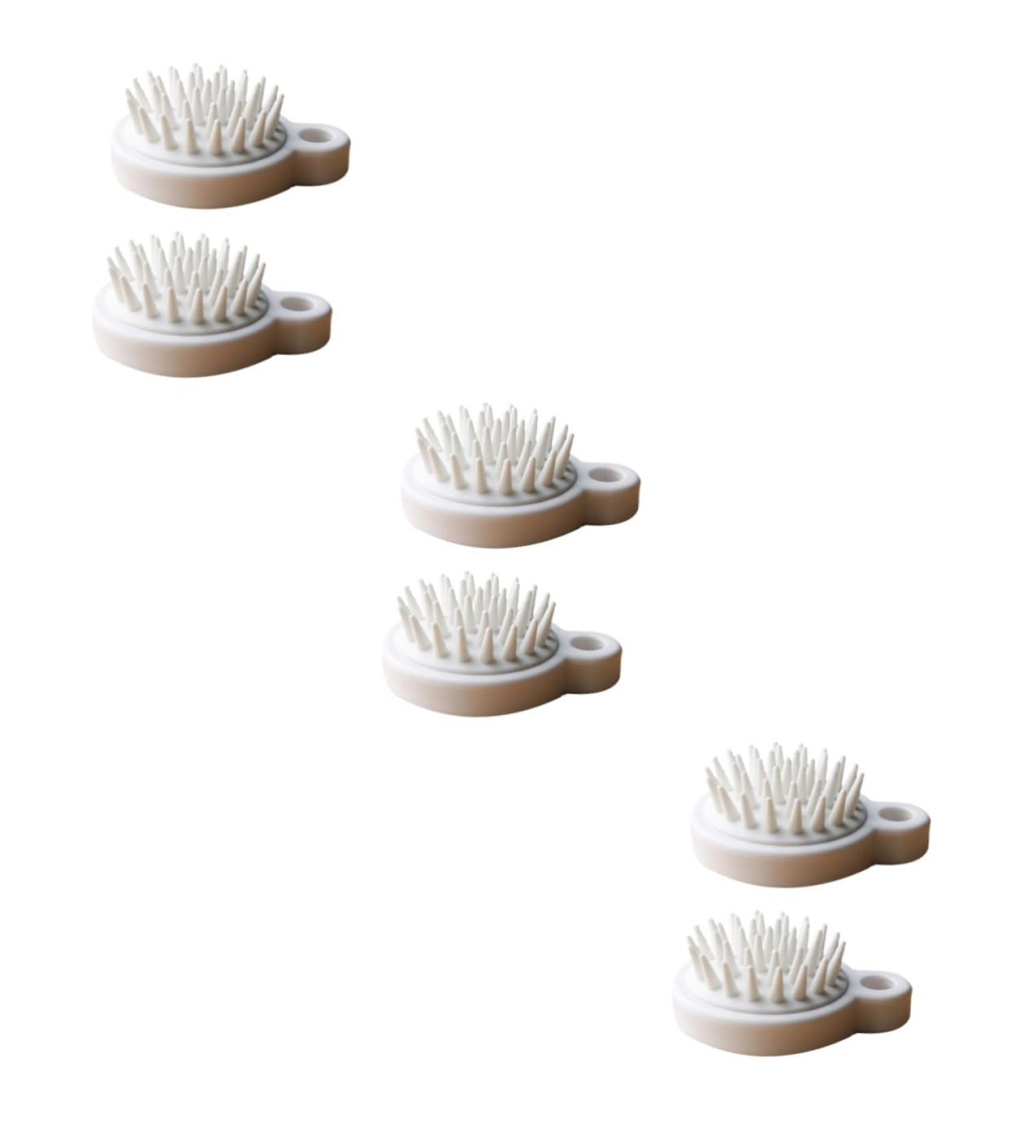 Tovinanna 6 STK Silicone Scalp Massager Shampoo Brush - Head Care & Hair Washing Accessories - White Bathroom Scrubber - Buy Online on GoSupps.com