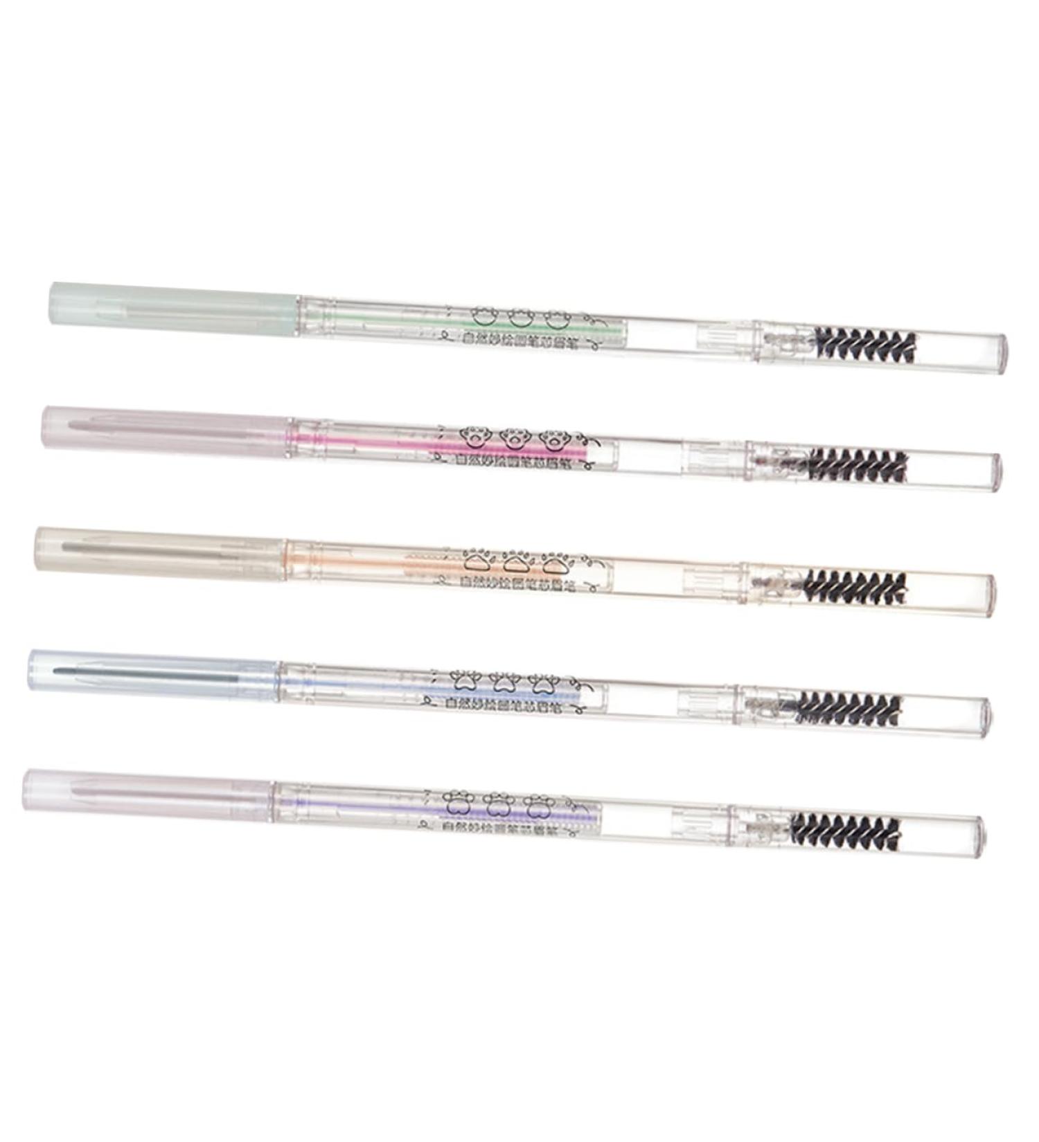 Healvian 5pcs Pencils with Eyebrow Makeup Tools Anti-perspiration Eyebrow Pens Women Eyebrow Pencils Plastic - Buy Online on GoSupps.com