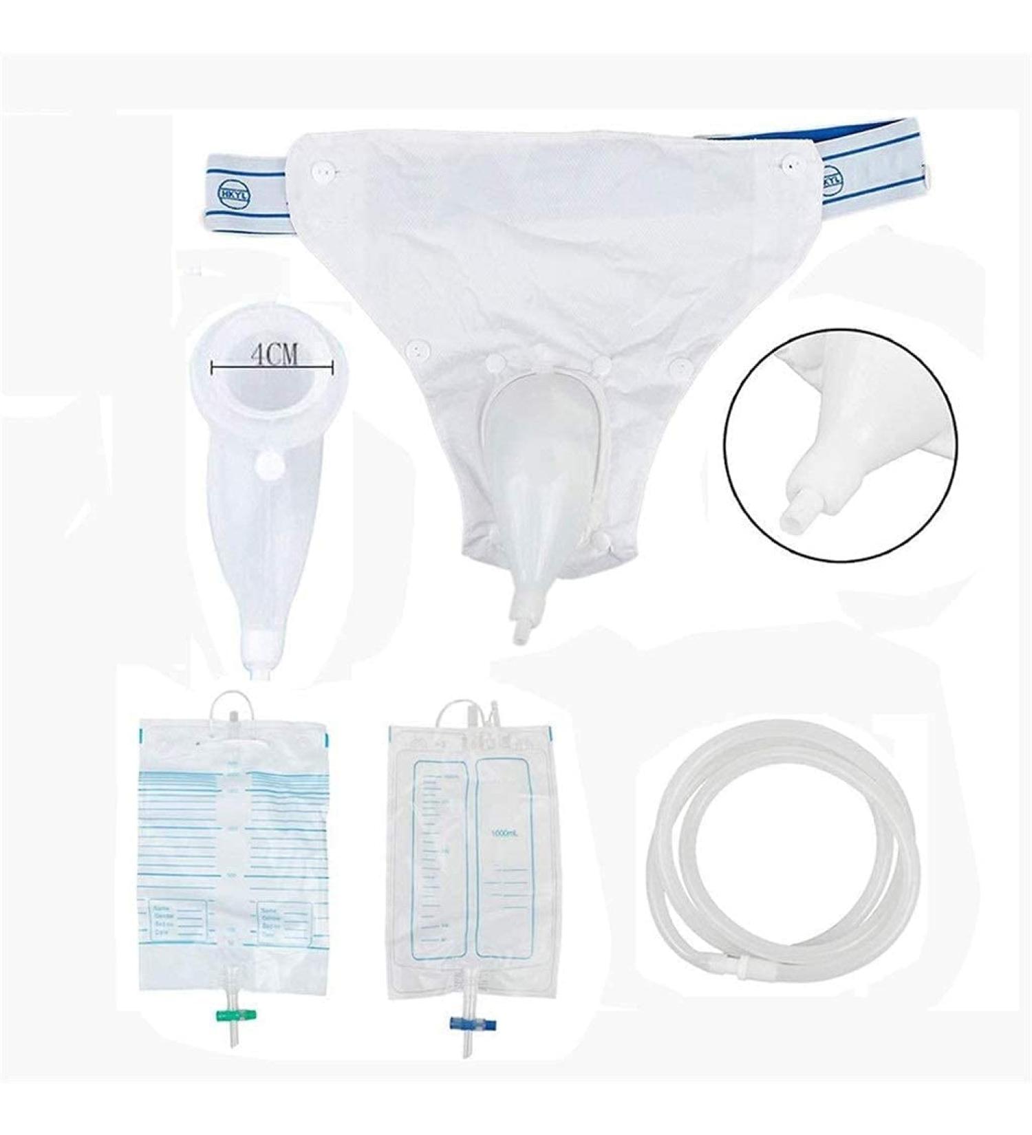 Incontinence Urinal Bedridden Adult Toilet Breathable Leakproof Urine Collector Pee Holder Bag For Female/Male/Elderly Pee Bag