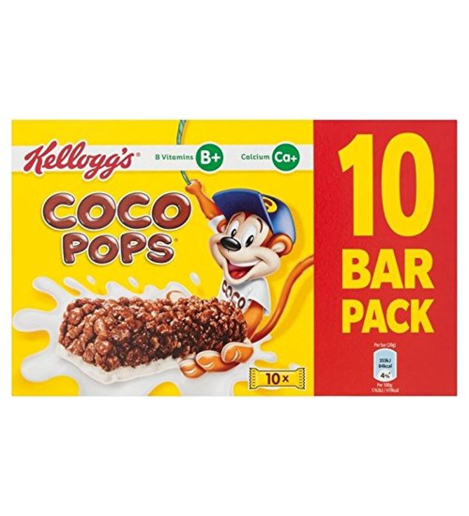 Kellogg's Kellogg's Coco Appearance Cereal and Milk Bars 10 x 20g (Pack of 2)