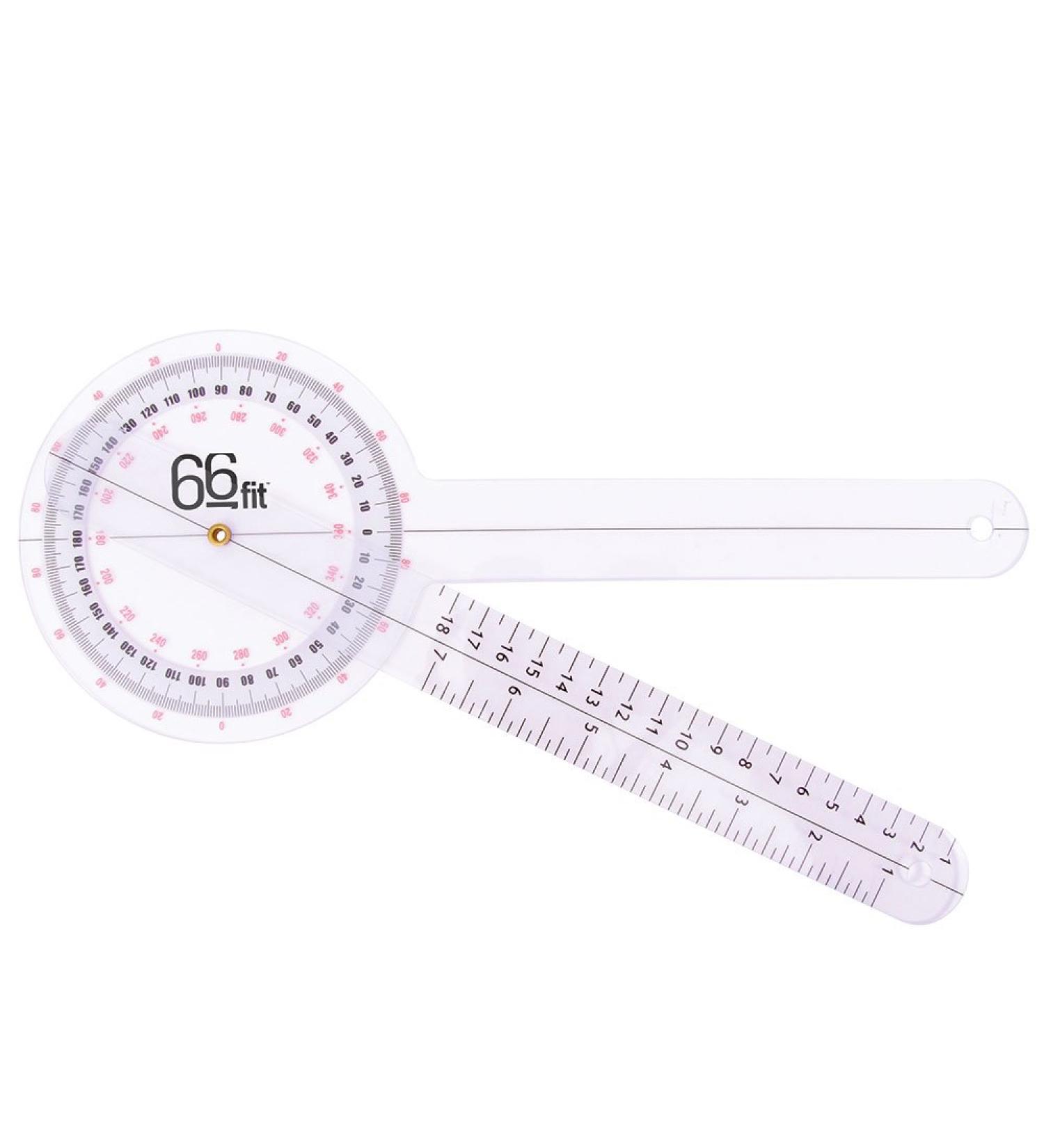 66Fit Plastic Goniometer - 20 cm (8) for Accurate Measurement - Ideal for Physiotherapy & Rehabilitation | International Shipping Available - Buy Online on GoSupps.com